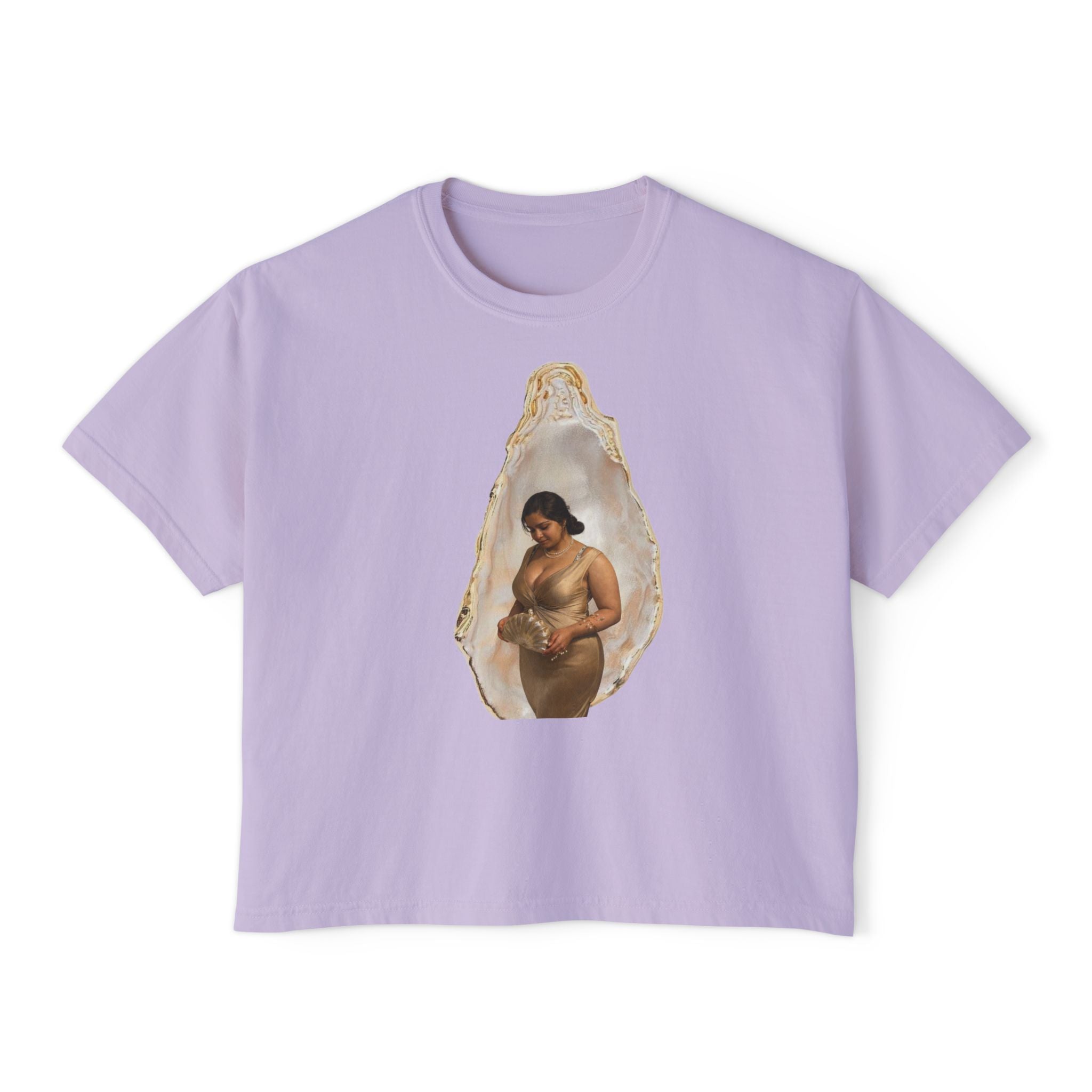 Boxy Tee — 'We Will Be Home' Vintage Angel Art Cropped T‑Shirt
