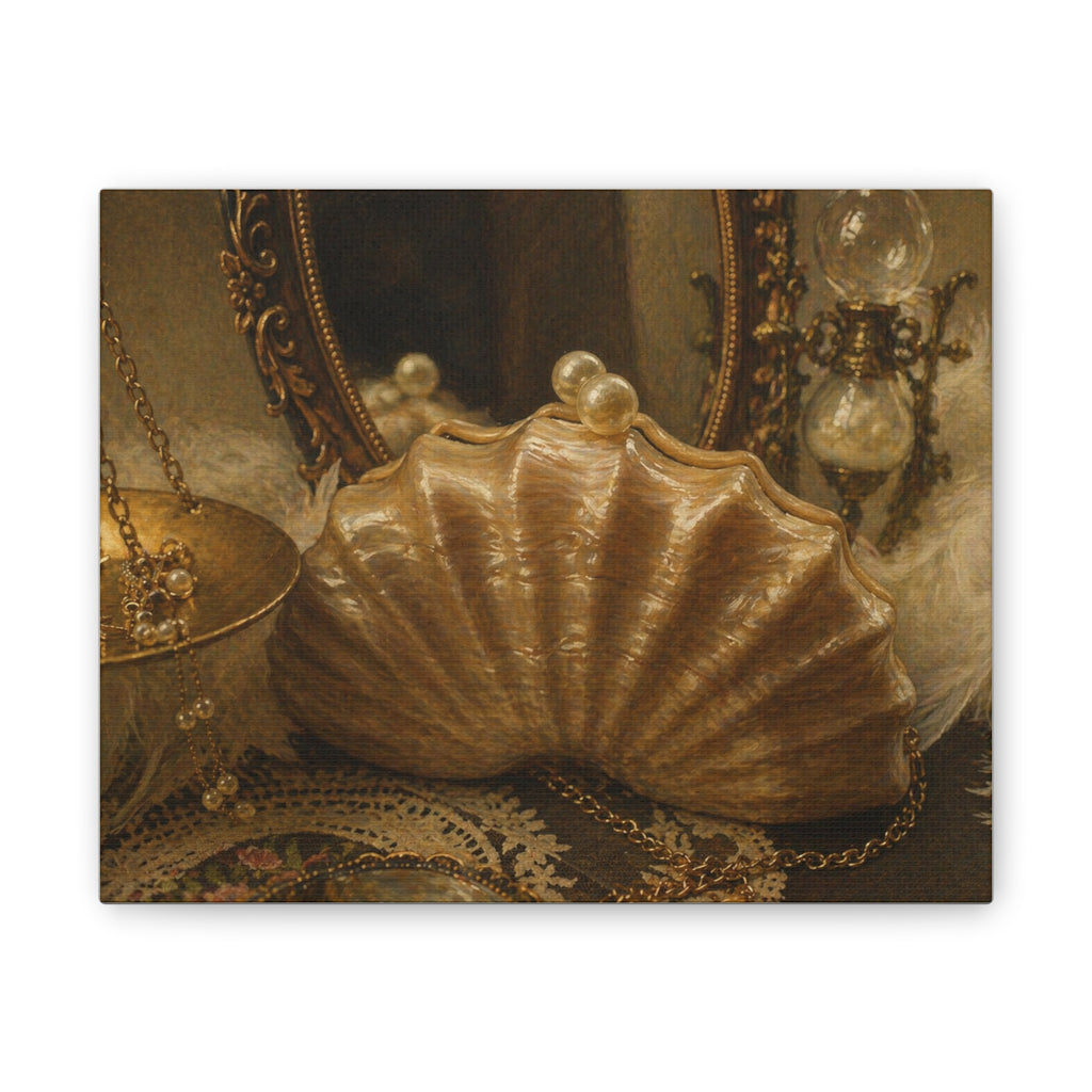 Classical Woman Reading Canvas Print — Vintage Portrait Wall Art