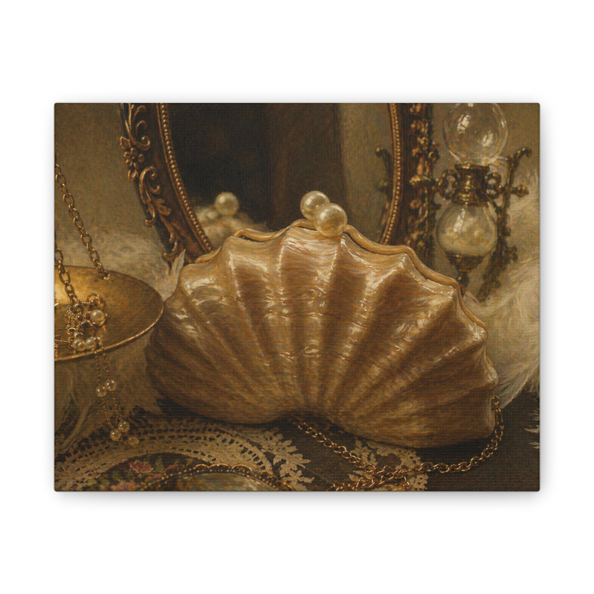 Classical Woman Reading Canvas Print — Vintage Portrait Wall Art