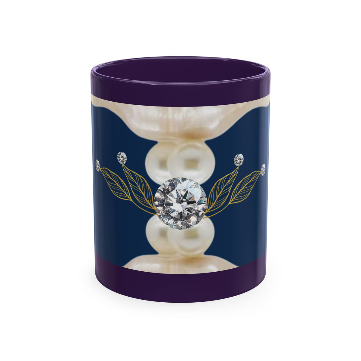 WWBH Pearl & Diamond Navy Ceramic Mug