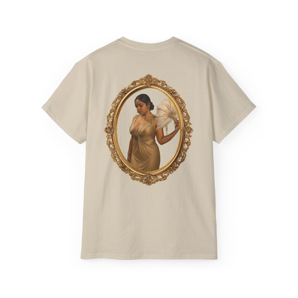 Angel Portrait T-Shirt — Vintage Gold Framed Guardian Tee