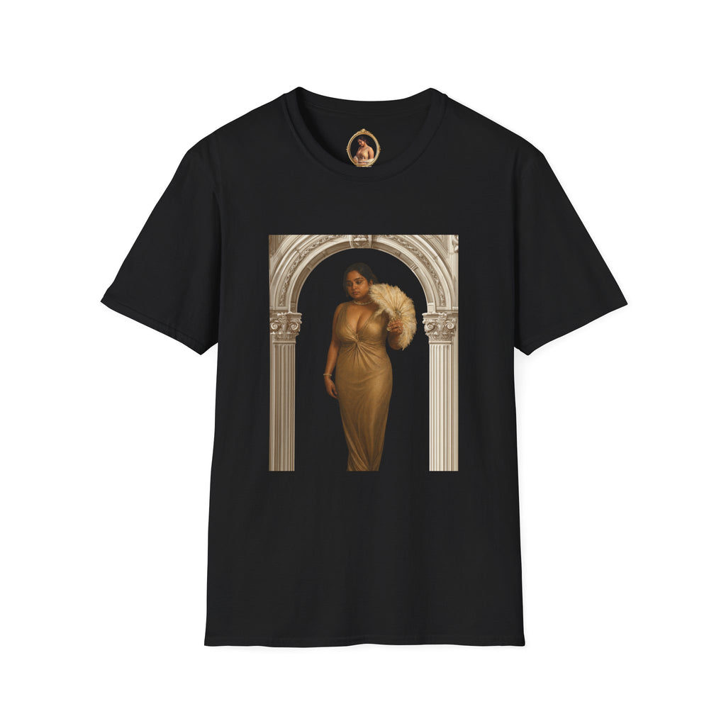 Vintage Arch Portrait T-Shirt — Elegant Woman Art Print