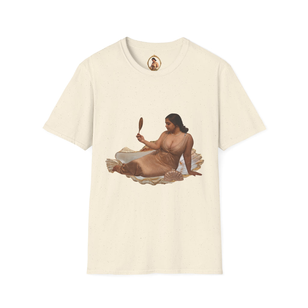 T-Shirt — Vintage Reclining Woman with Hand Mirror Art Tee