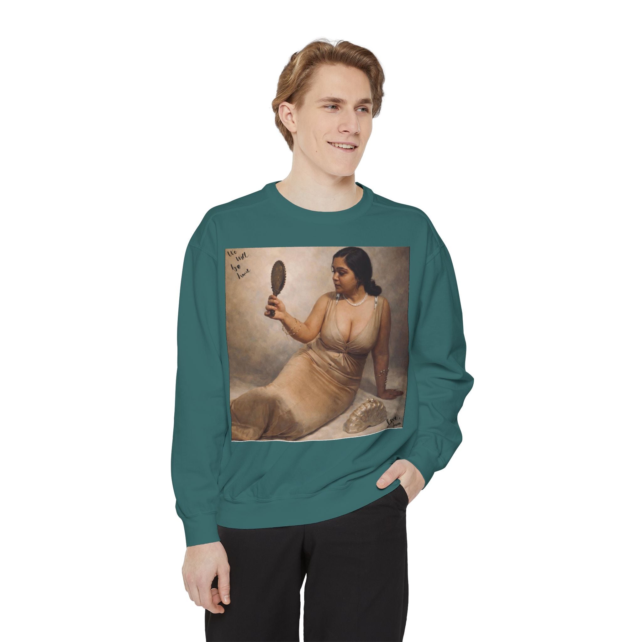 Sweatshirt — Vintage Muse Art Portrait Pullover