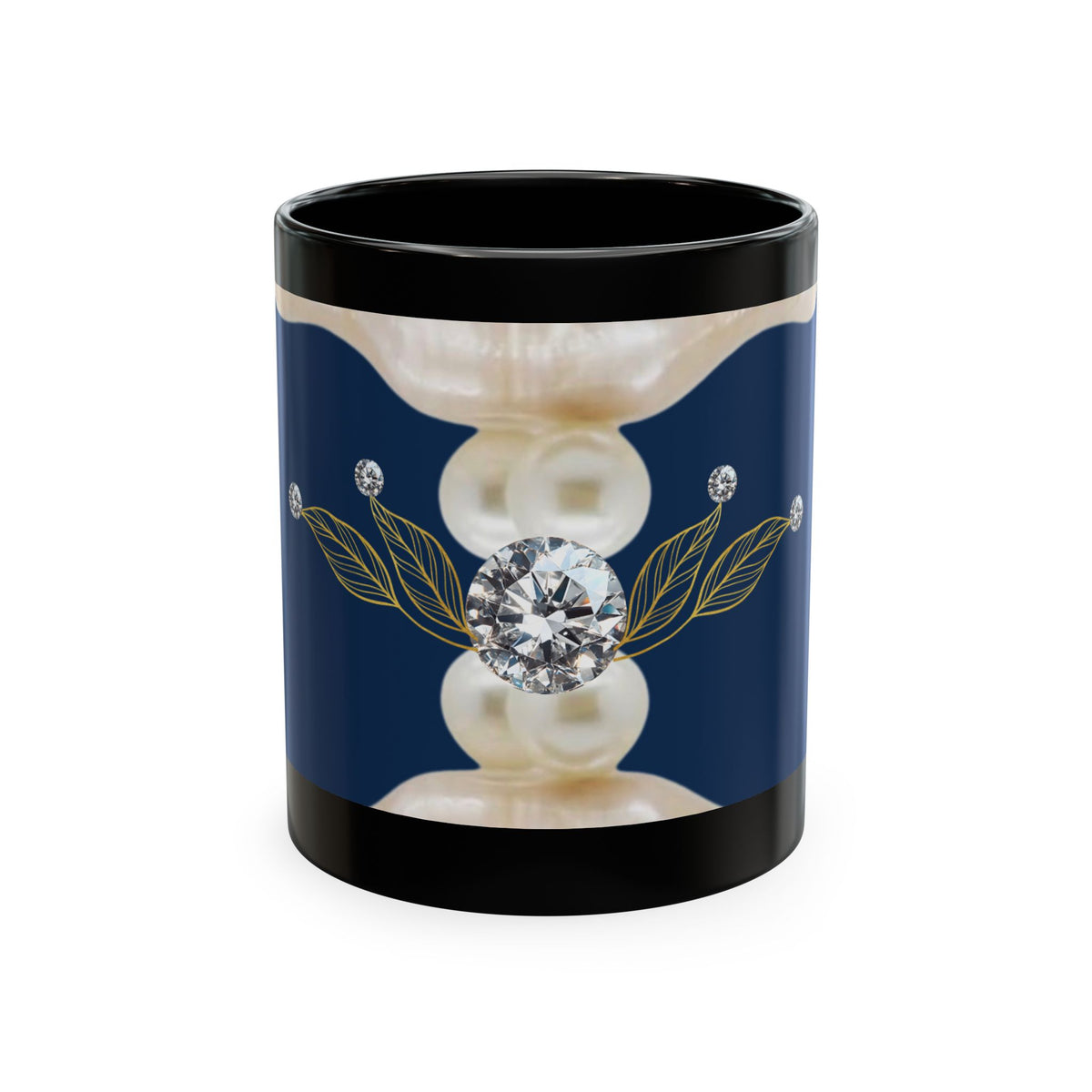 WWBH Pearl & Diamond Navy Ceramic Mug
