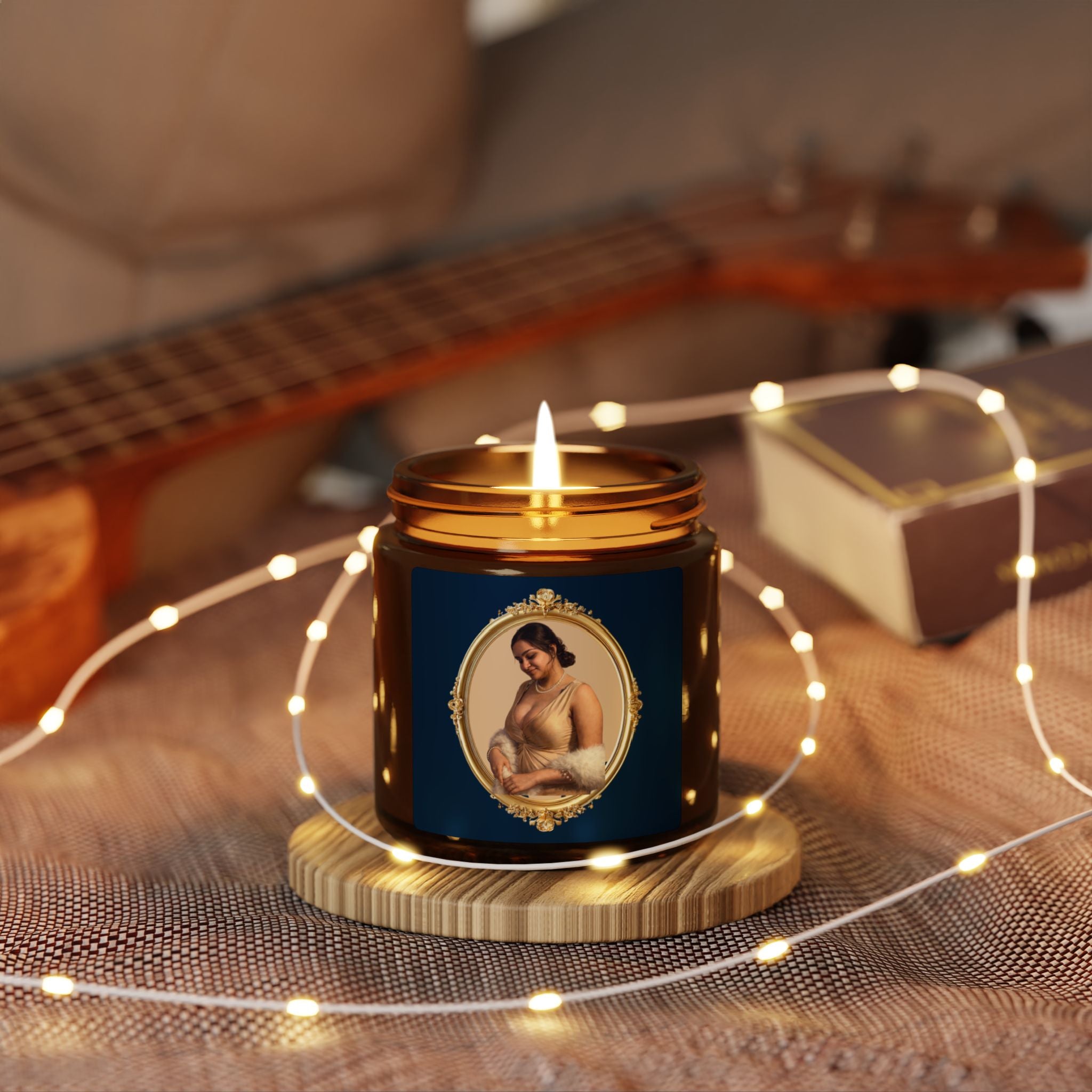 Aromatic Soy Candle — Vintage Portrait Amber Jar (Multi-Size)