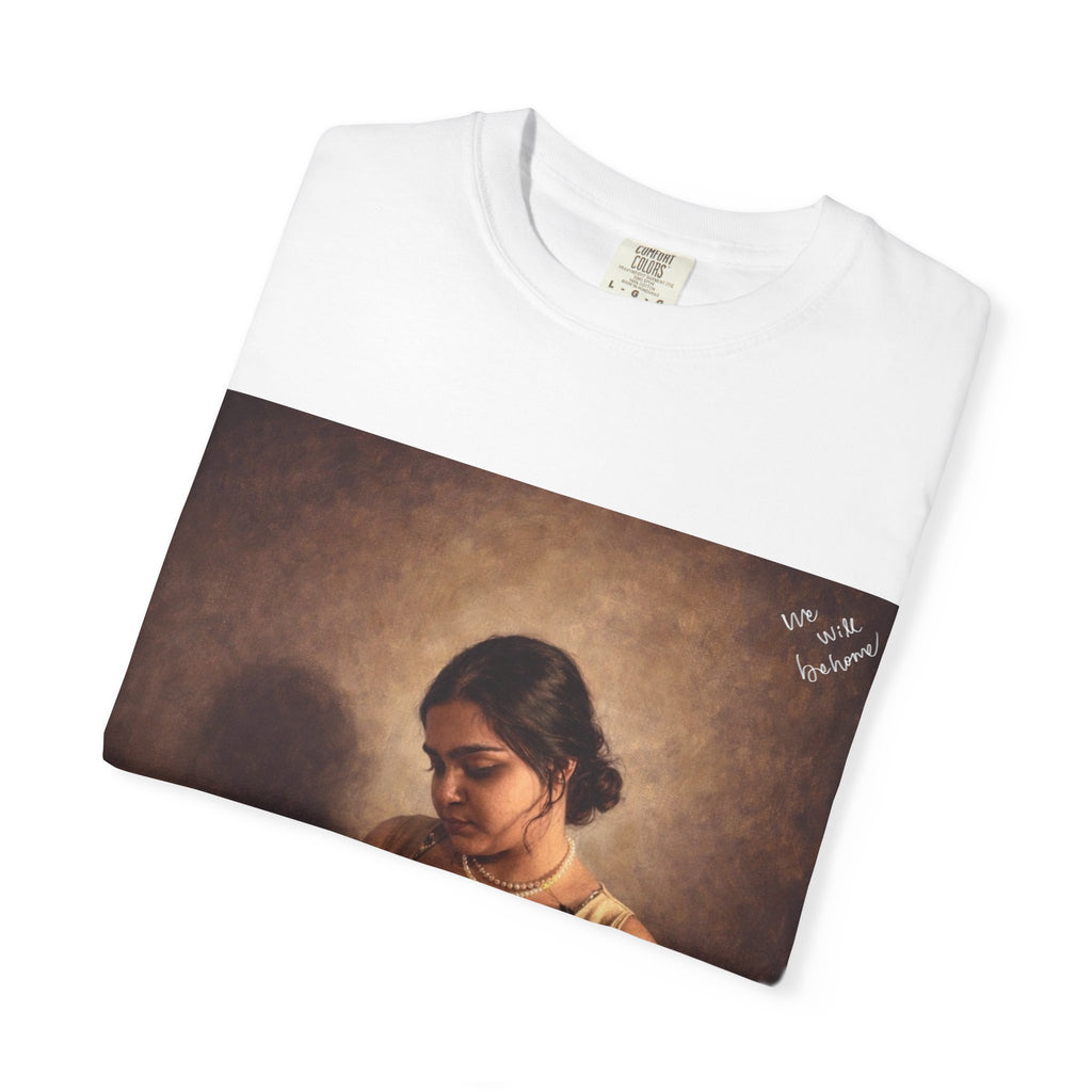 T-Shirt — Vintage Glam Portrait Tee with Signature "Love, Drashti"