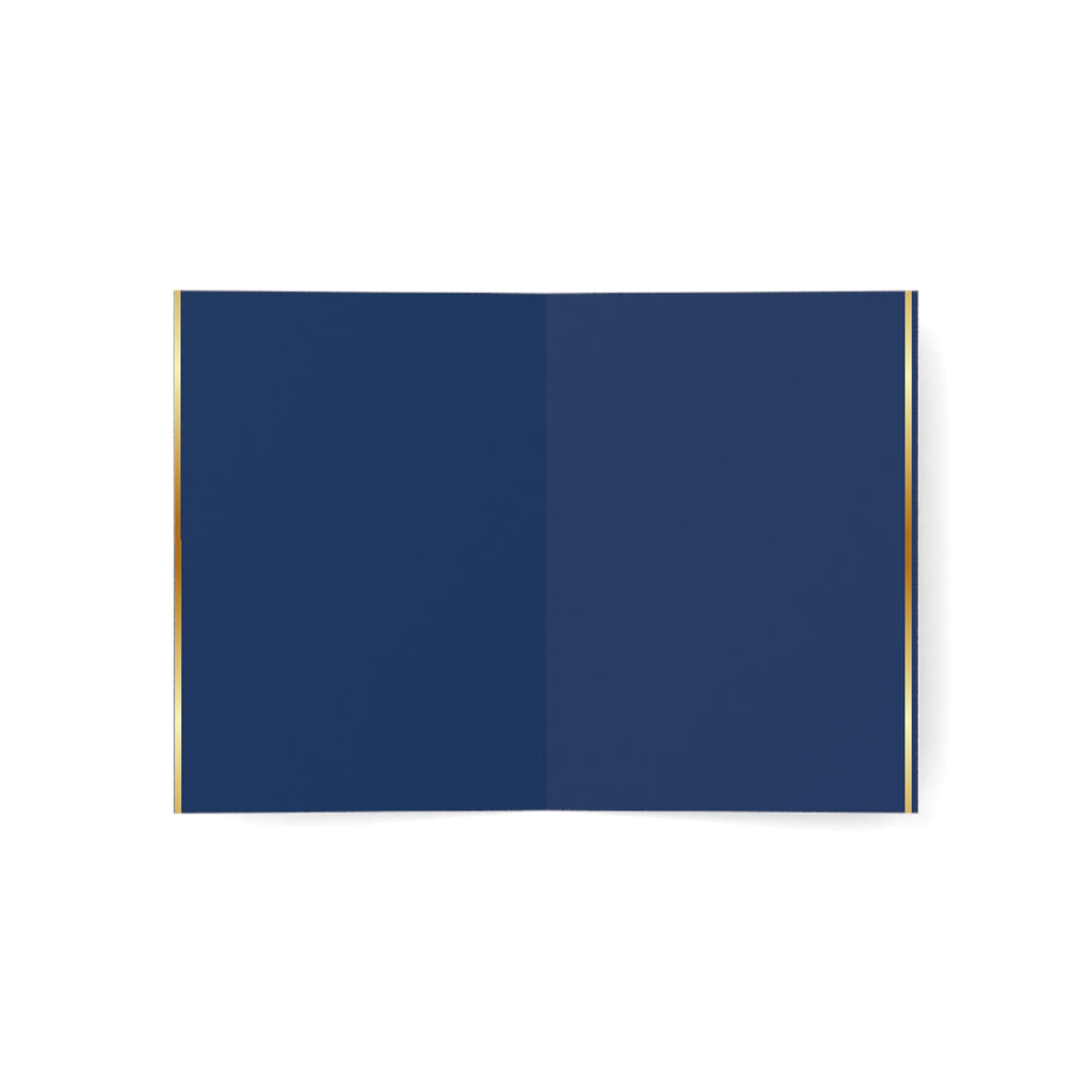 Elegant Pearl & Navy Floral Greeting Cards — Pack of 1/10/30/50