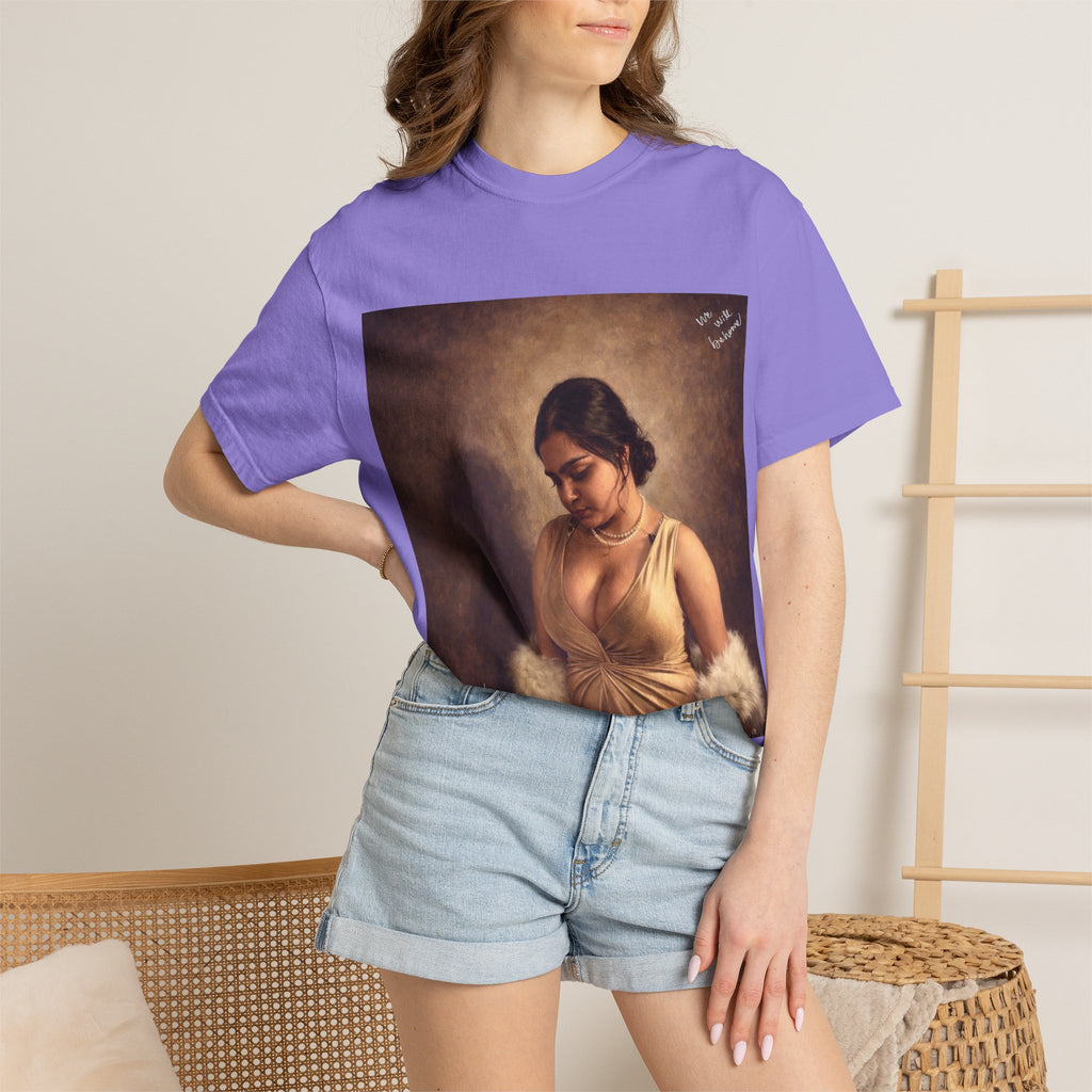 T-Shirt — Vintage Glam Portrait Tee with Signature "Love, Drashti"