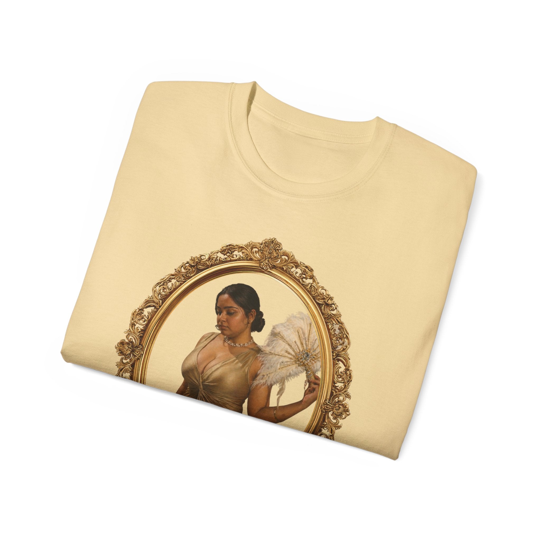 Angel Portrait T-Shirt — Vintage Gold Framed Guardian Tee