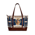 Vintage Cherub Tote Handbag — 'Love, [Signature]' Navy Baroque Shoulder Bag