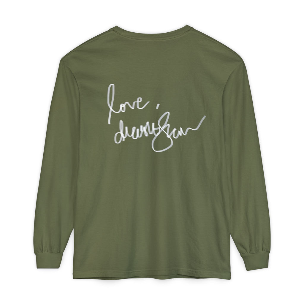 We Will Be Home Long Sleeve Tee — Floral Vintage Portrait Graphic