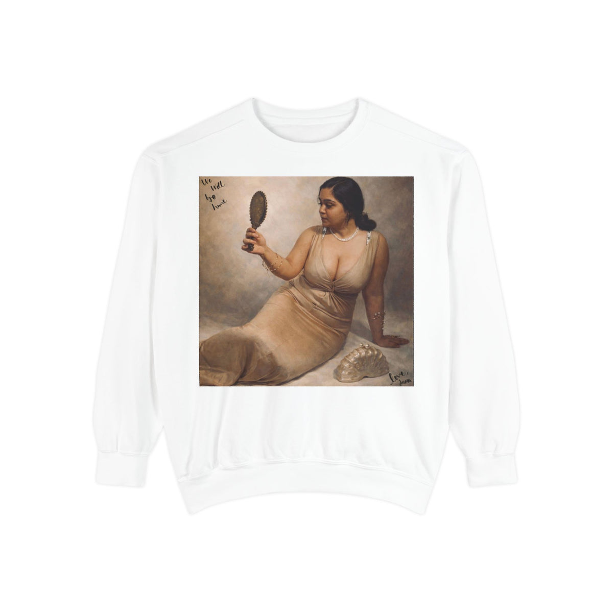 Drashti Sweatshirt — Vintage Muse Art Portrait Pullover
