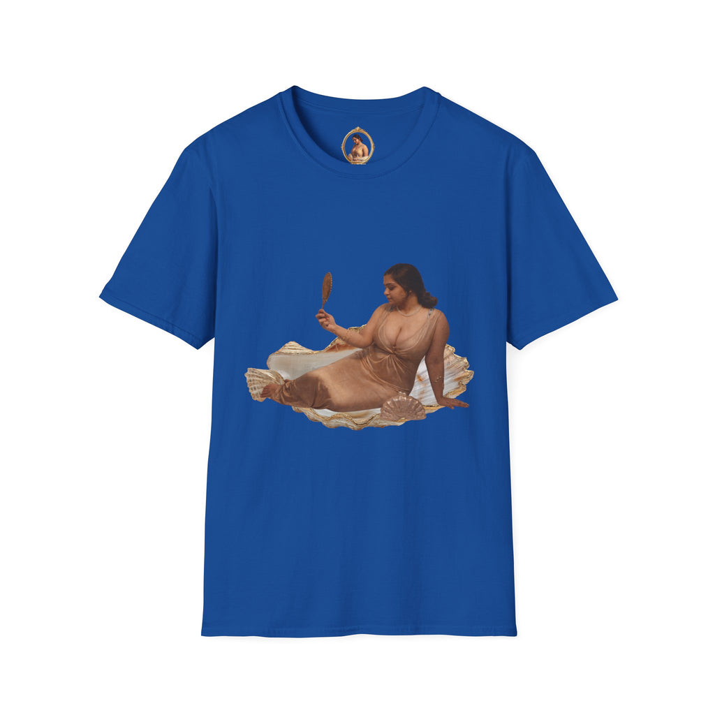 T-Shirt — Vintage Reclining Woman with Hand Mirror Art Tee