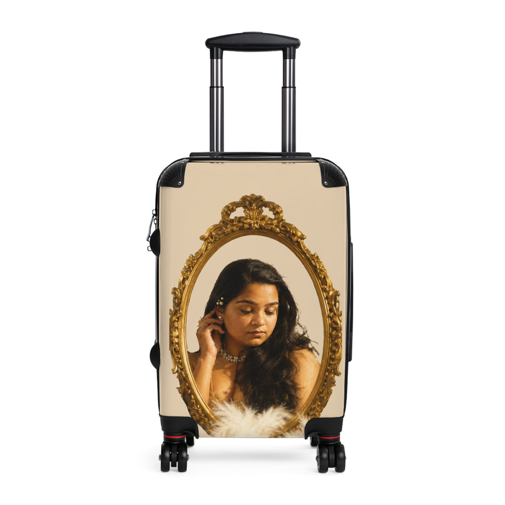 Suitcase - Vintage Gold Mirror Portrait Travel Luggage