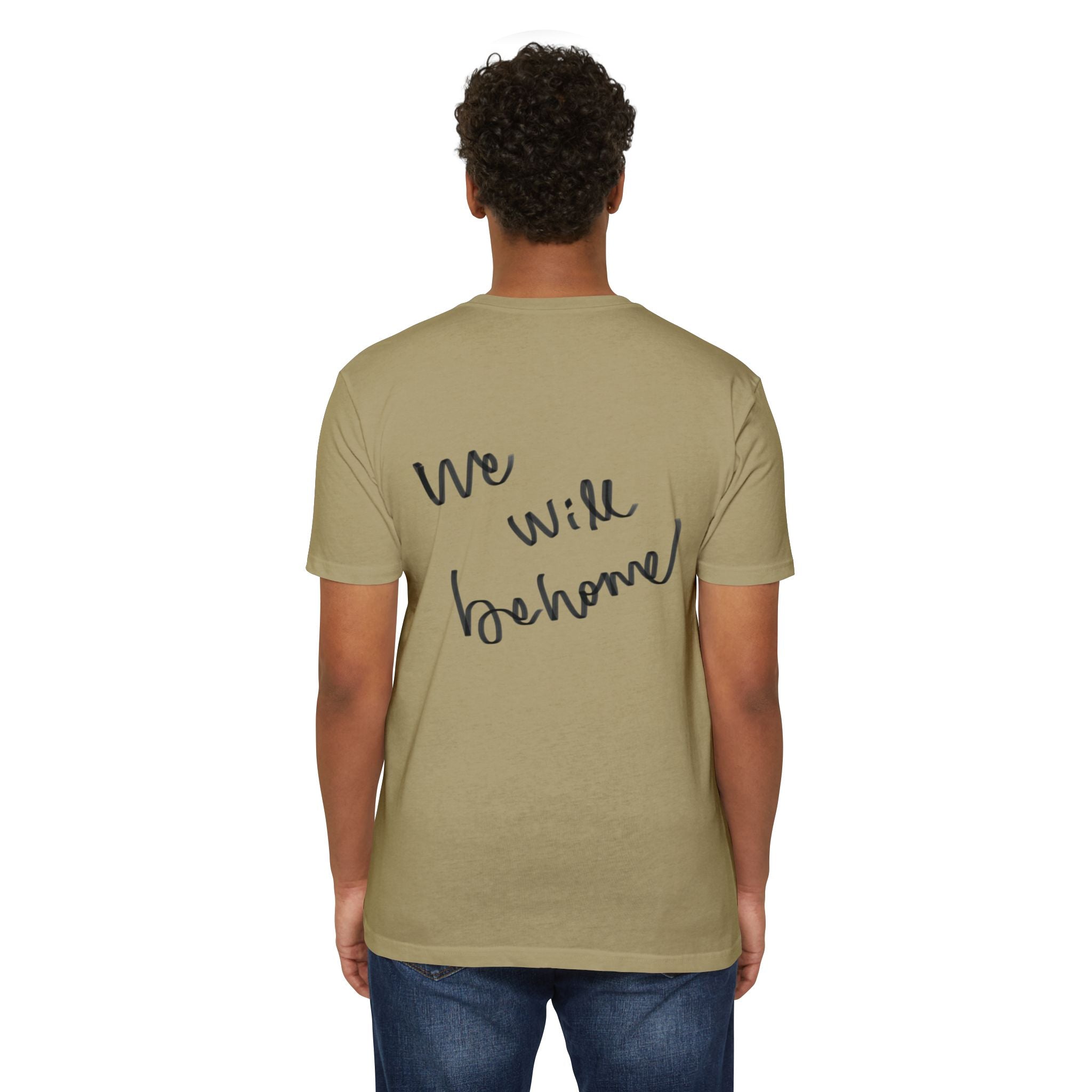 Greek Goddess Illustration T‑Shirt — "We Will Behome" Inspirational Tee