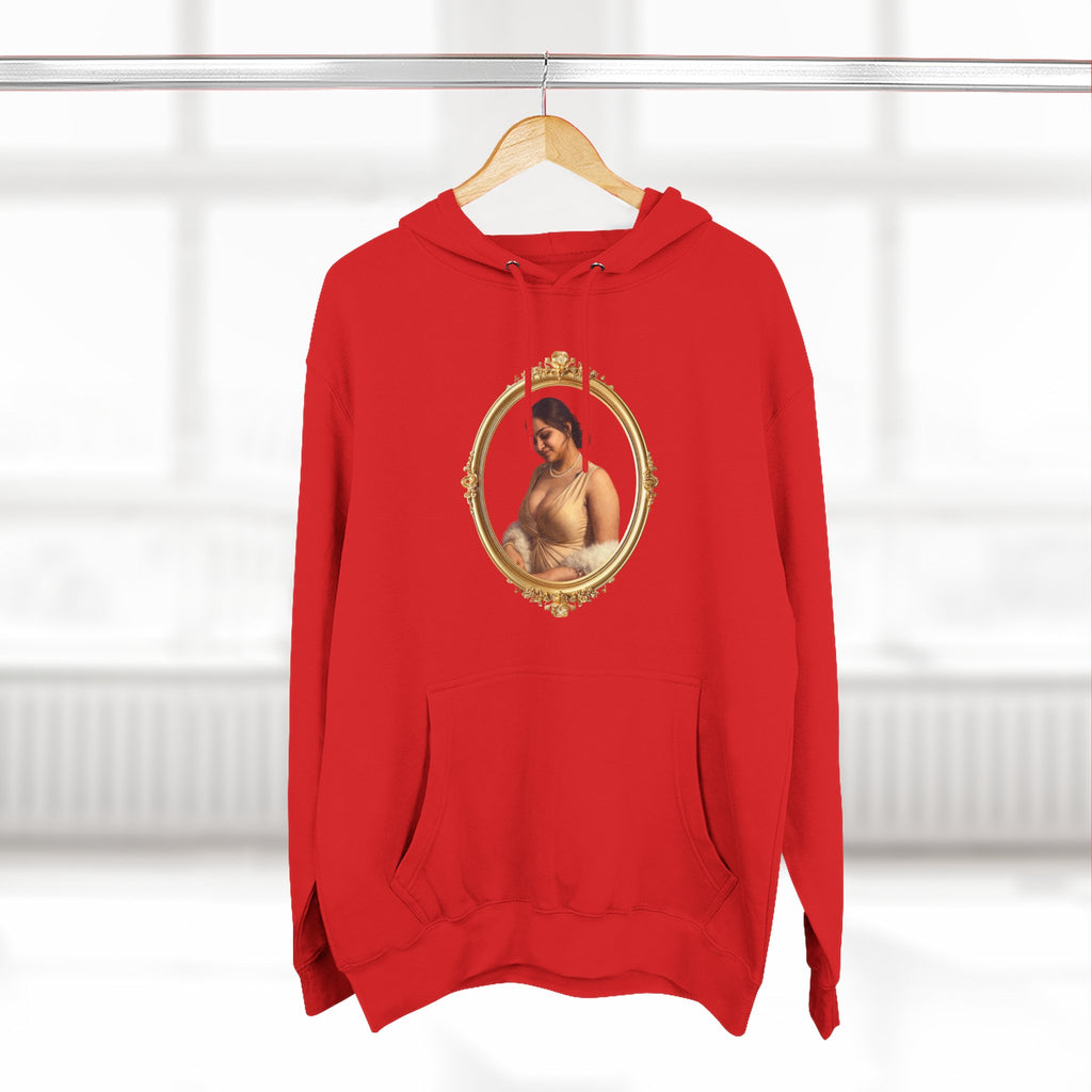 Portrait Hoodie — Vintage Frame Romantic Art Pullover