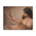 Vintage Portrait Canvas Wall Art — Woman with Hand Mirror