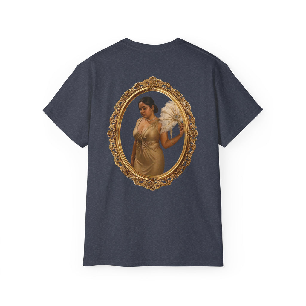 Angel Portrait T-Shirt — Vintage Gold Framed Guardian Tee