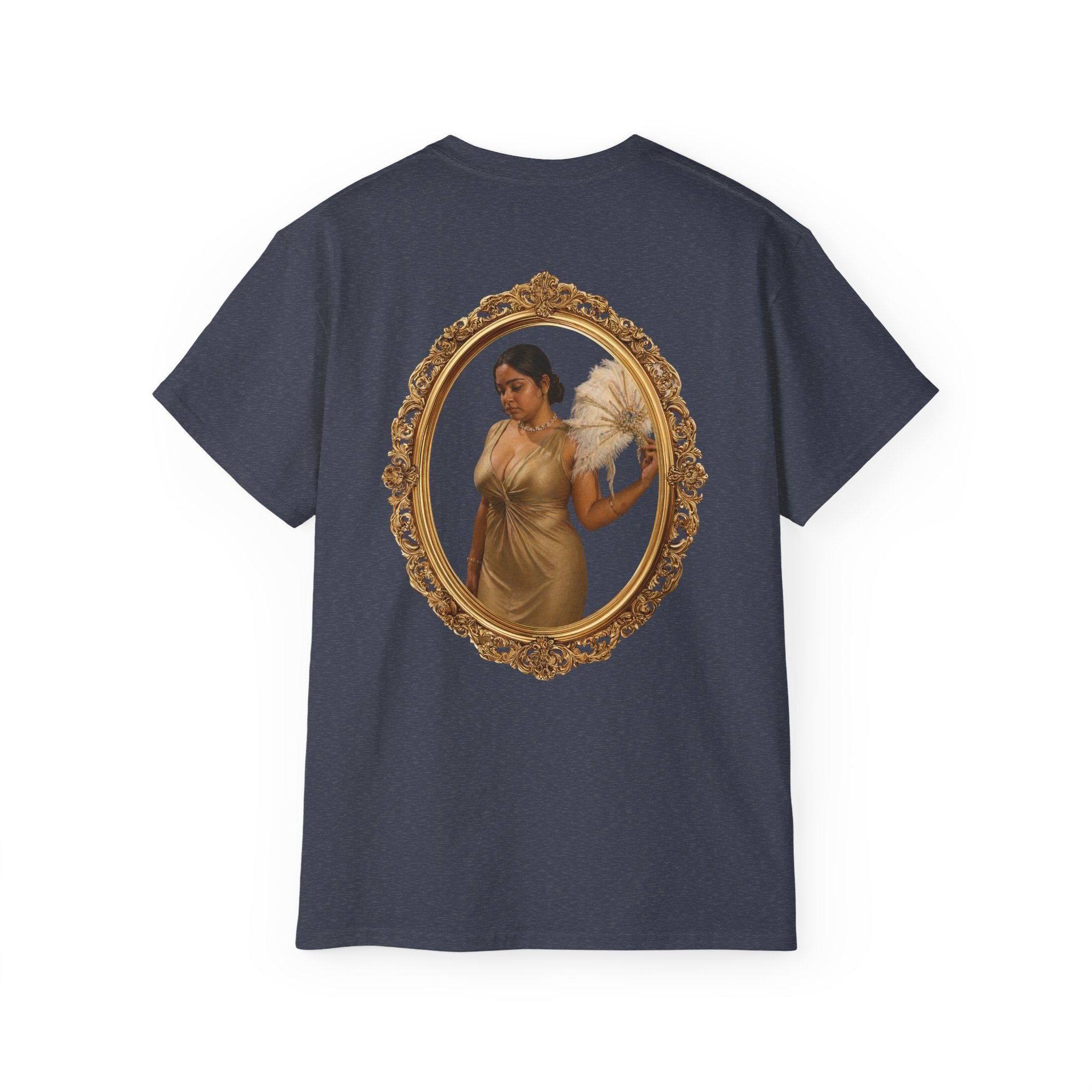 Angel Portrait T-Shirt — Vintage Gold Framed Guardian Tee