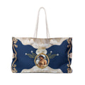 Baroque Portrait Weekender Bag — Vintage Navy Travel Tote