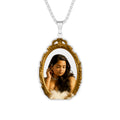 Custom Photo Cutout Pendant — Personalized Oval Picture Necklace
