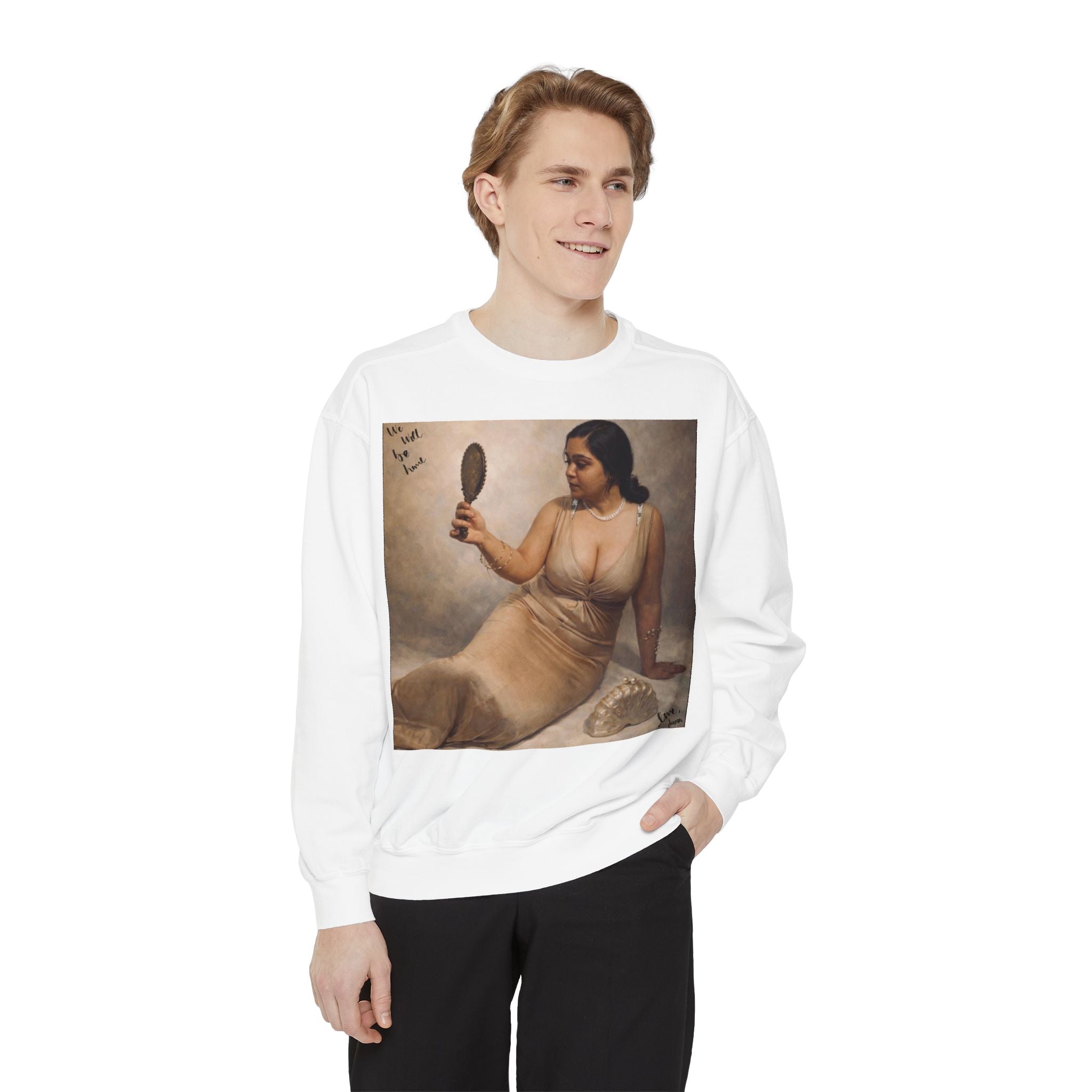 Sweatshirt — Vintage Muse Art Portrait Pullover