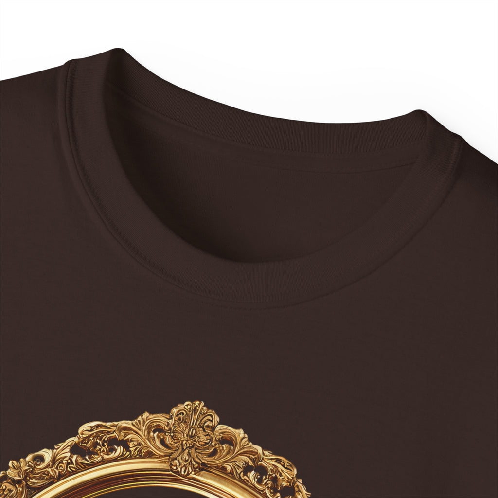 Angel Portrait T-Shirt — Vintage Gold Framed Guardian Tee