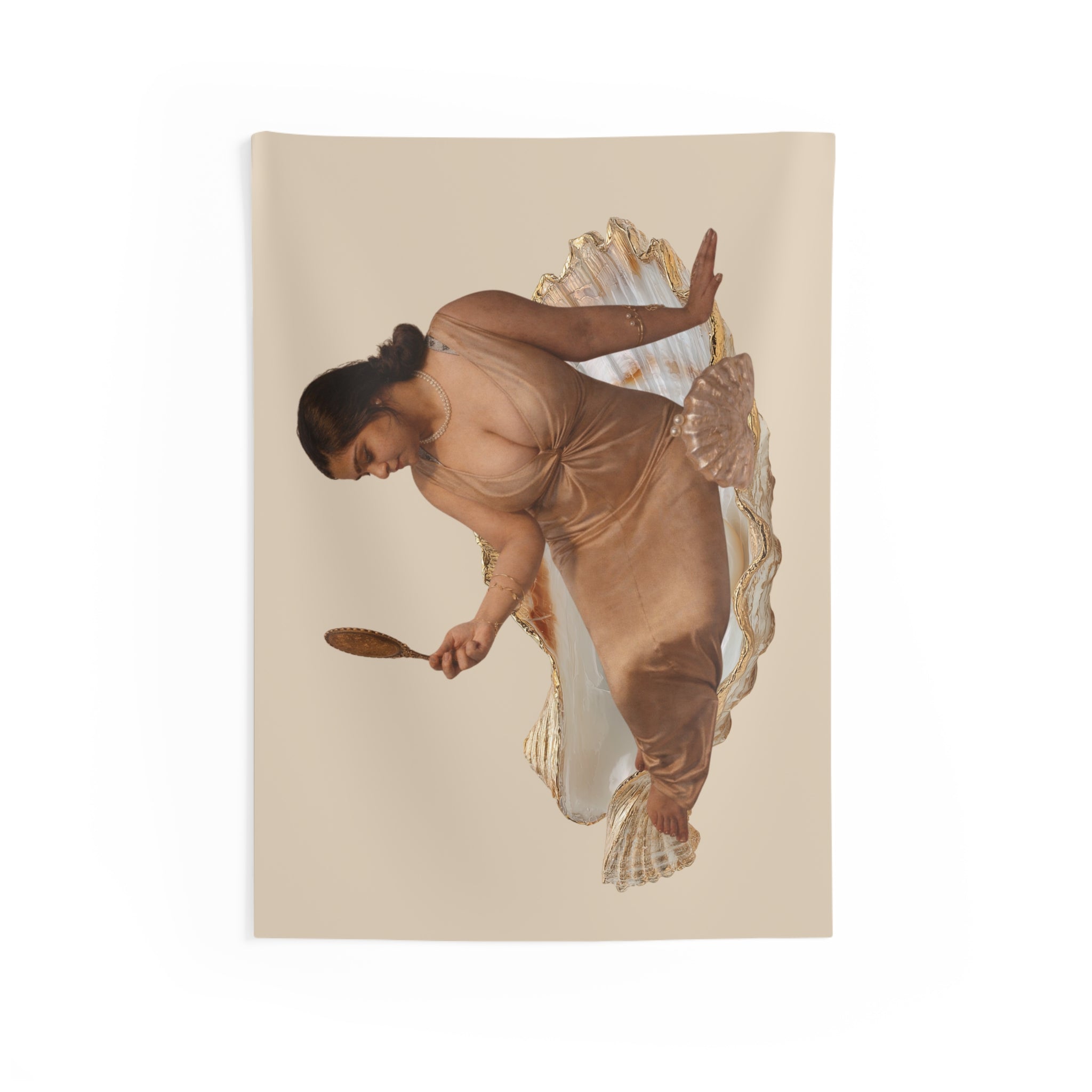 Venus-in-Shell Wall Tapestry — Classical Goddess Home Decor