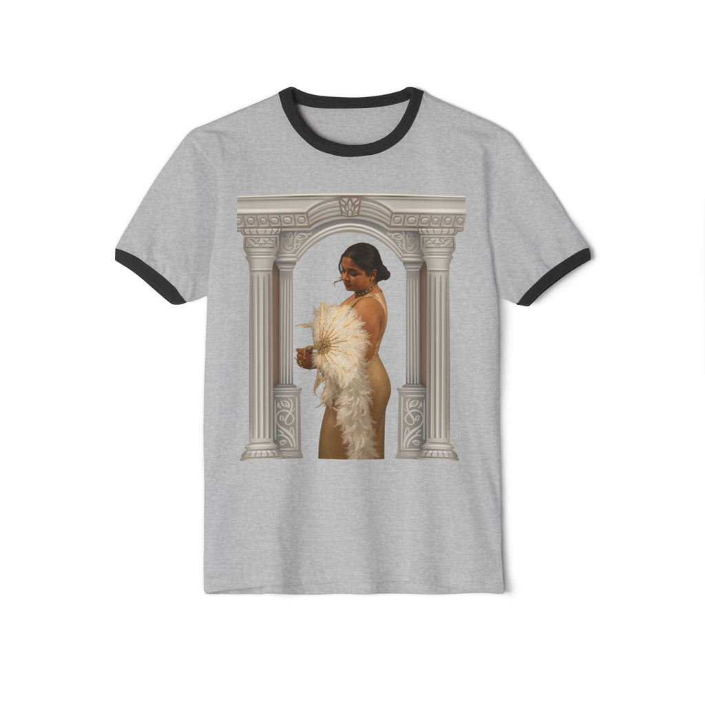 Vintage Glam Ringer Tee — "love, drashti shah" Signature Back