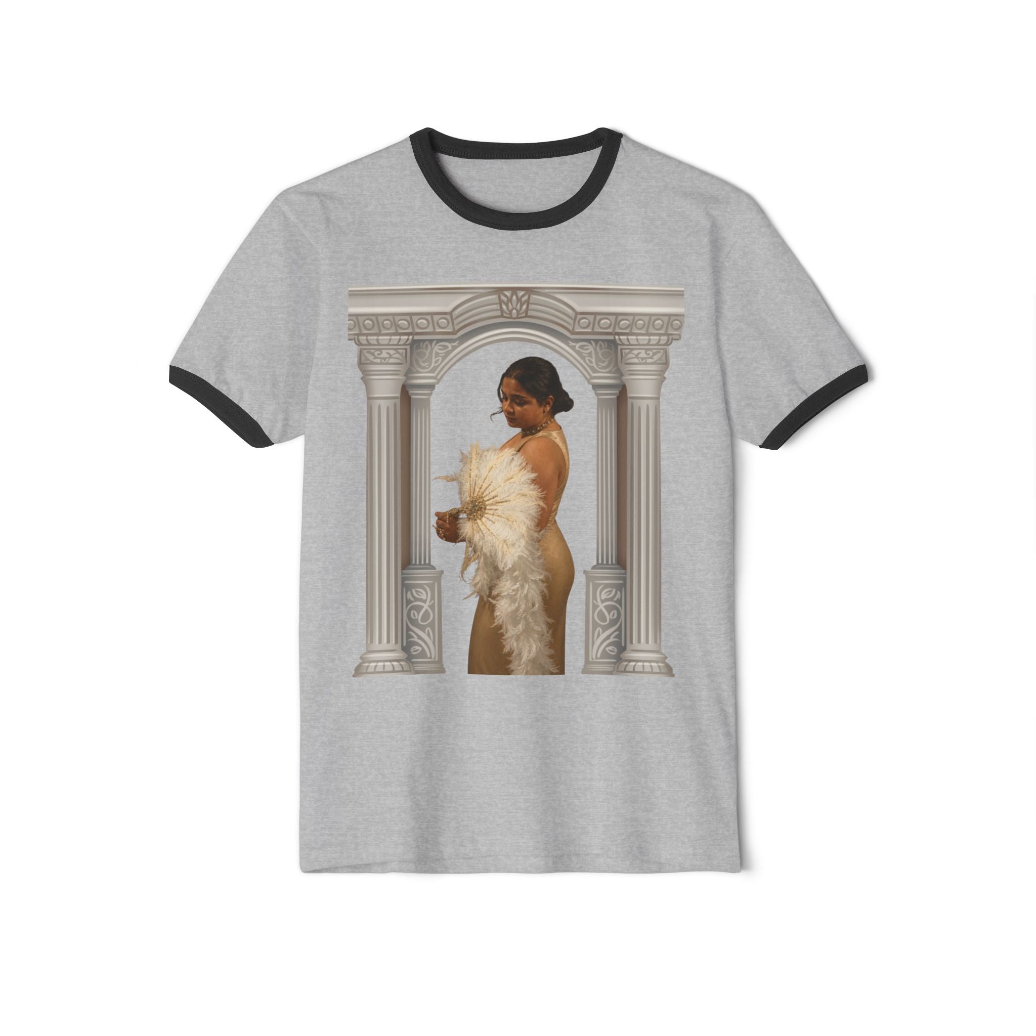 Vintage Glam Ringer Tee — "love, drashti shah" Signature Back