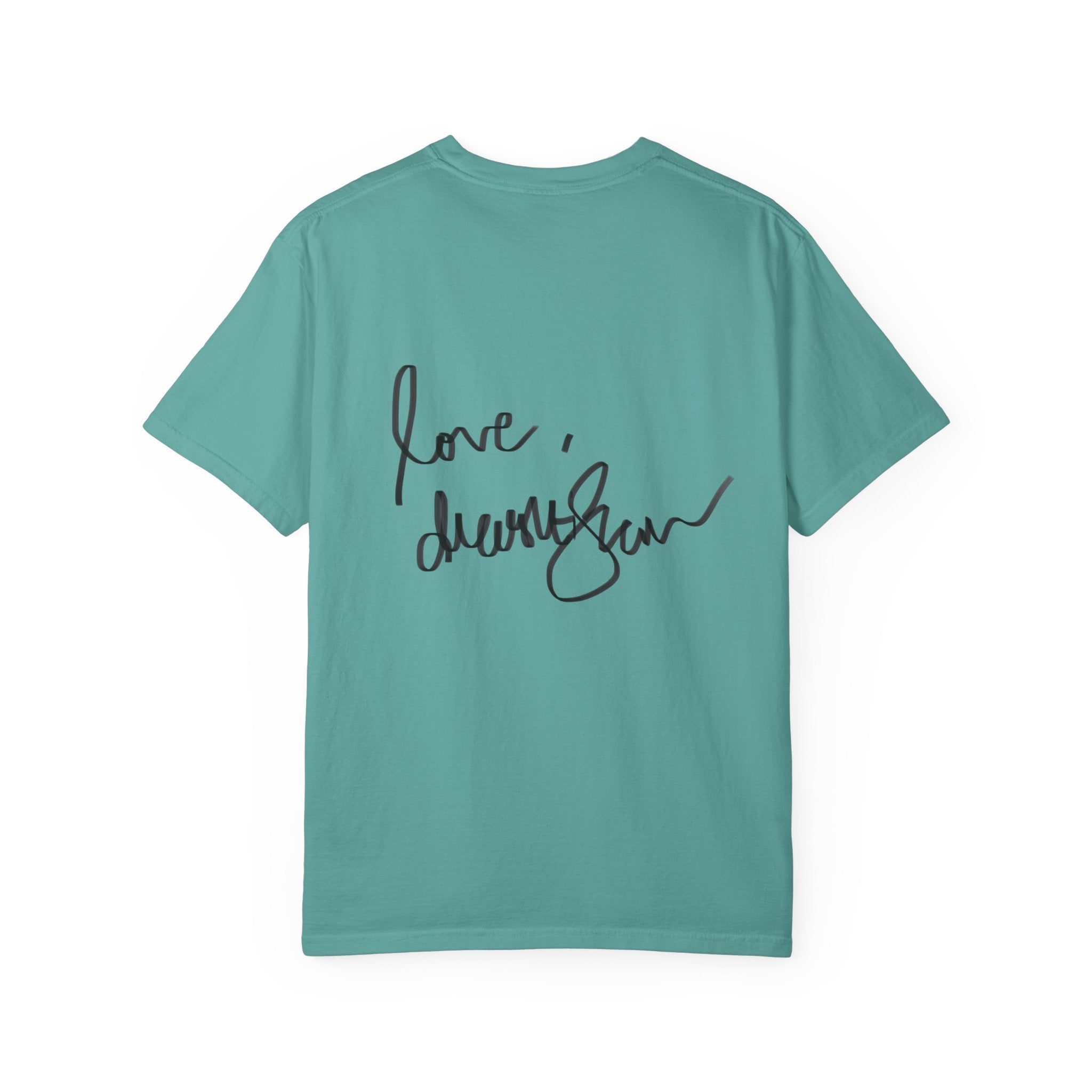 T-Shirt — Vintage Glam Portrait Tee with Signature "Love, Drashti"