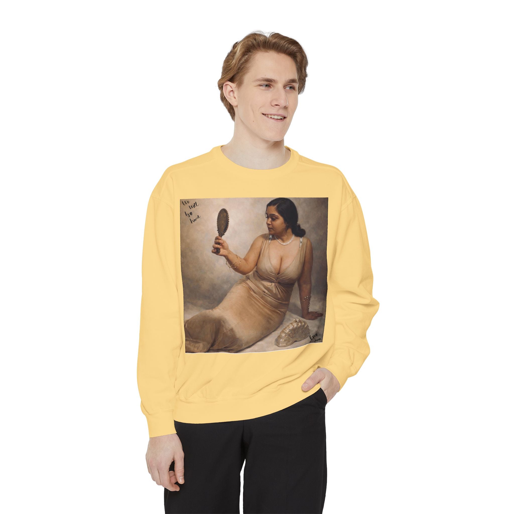 Sweatshirt — Vintage Muse Art Portrait Pullover
