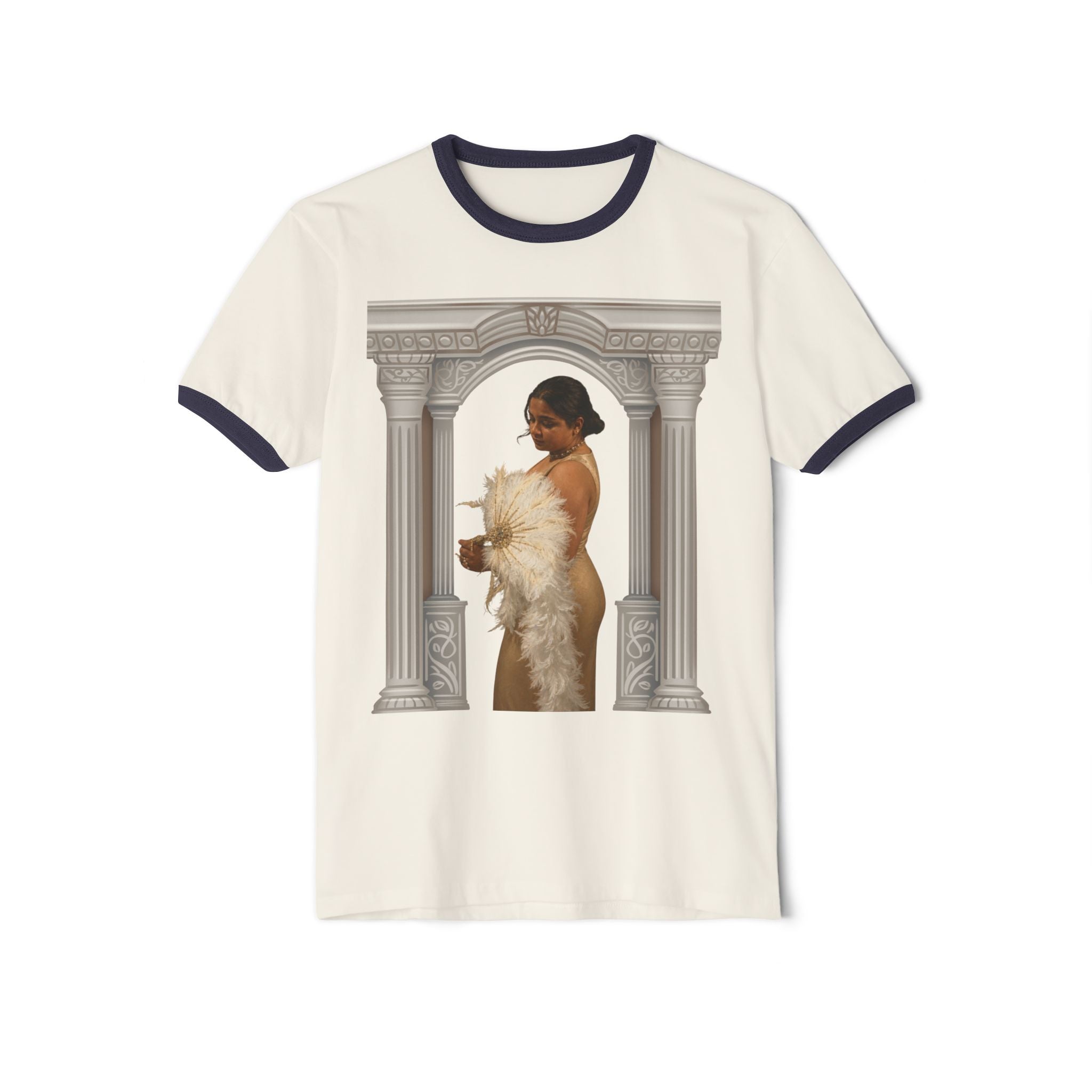 Vintage Glam Ringer Tee — "love, drashti shah" Signature Back