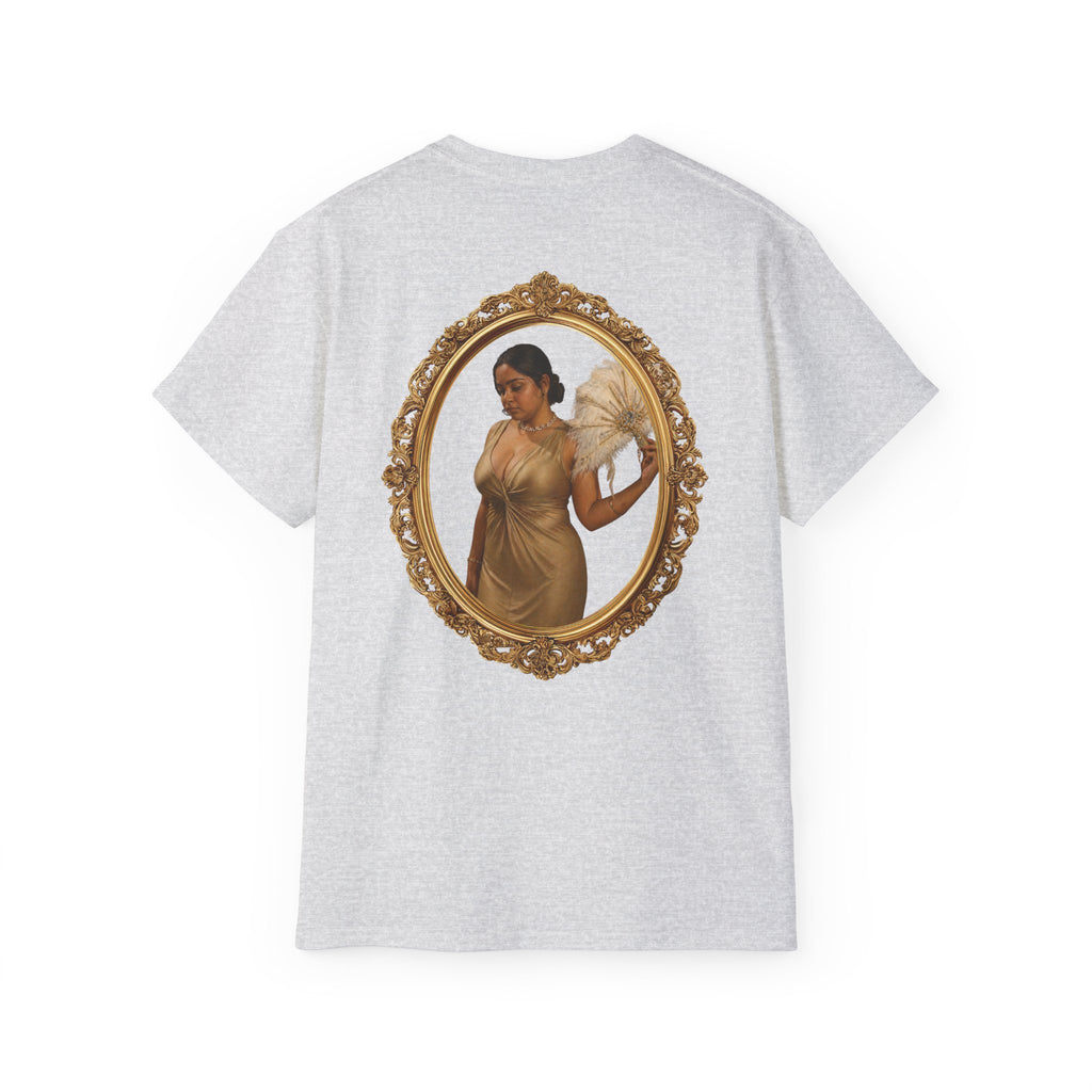 Angel Portrait T-Shirt — Vintage Gold Framed Guardian Tee