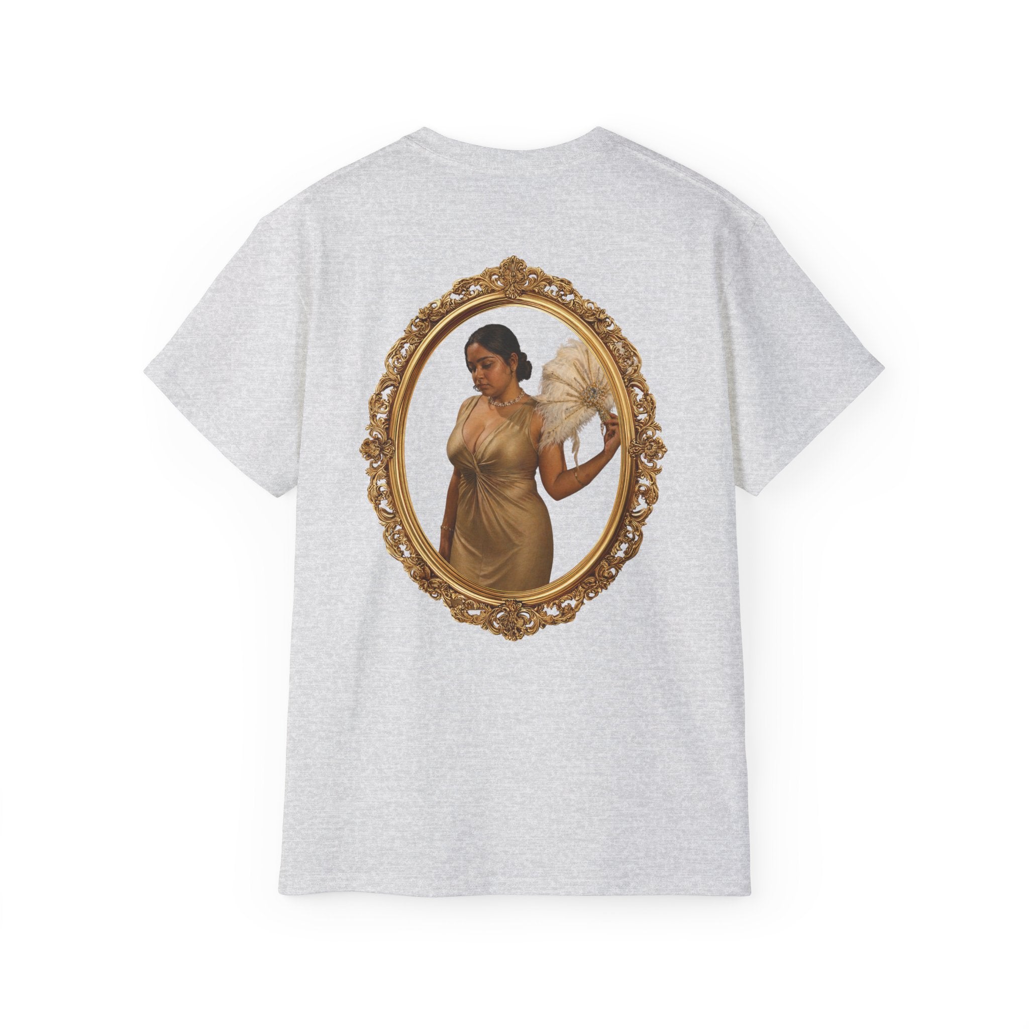 Angel Portrait T-Shirt — Vintage Gold Framed Guardian Tee