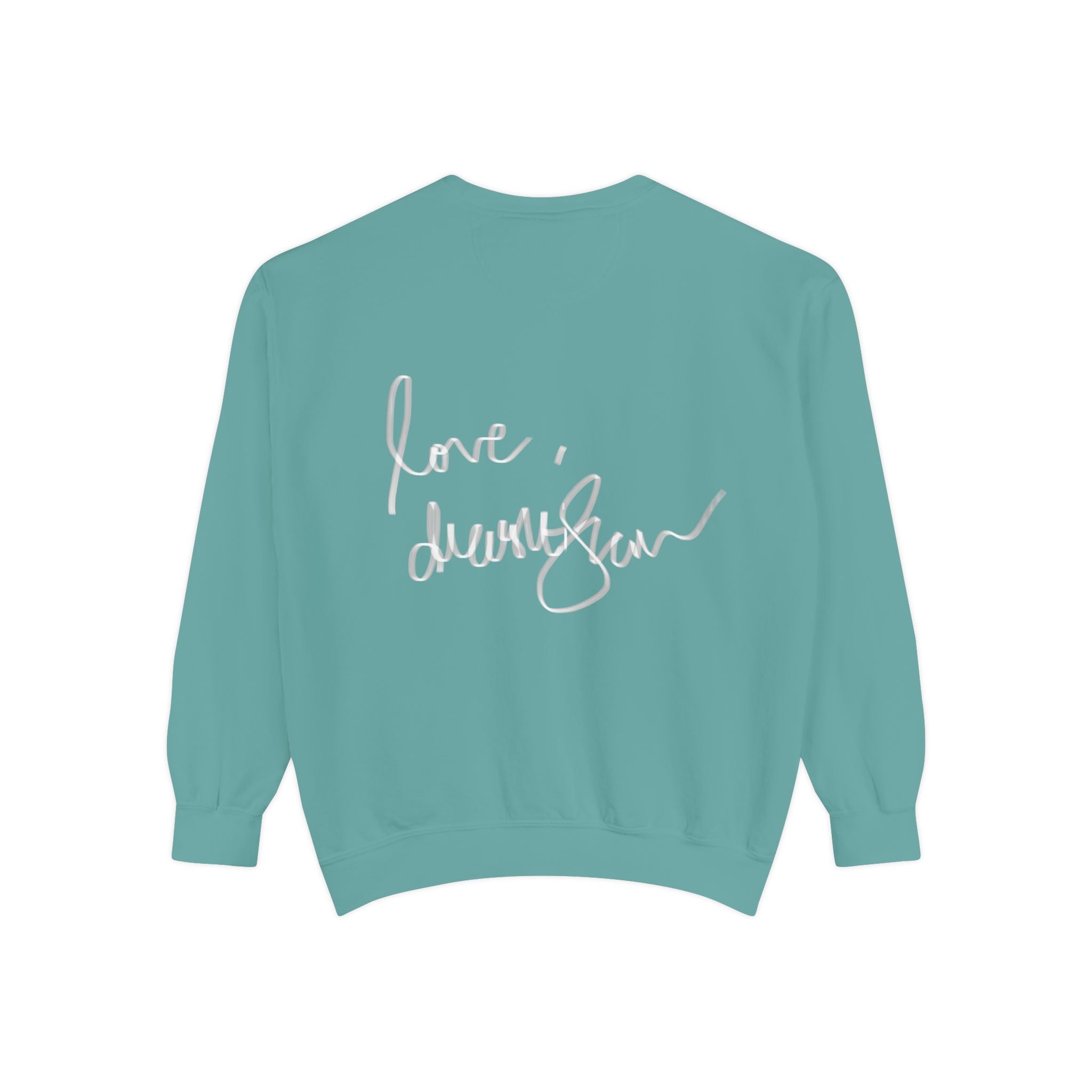 Reclining Muse Sweatshirt — 'We Will Be Home' Retro Art Graphic Crewneck
