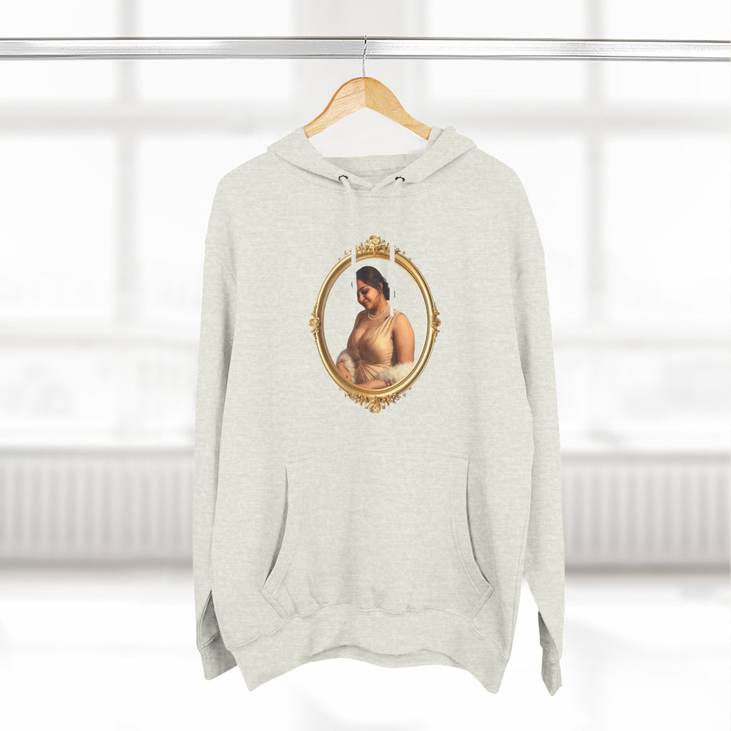 Portrait Hoodie — Vintage Frame Romantic Art Pullover
