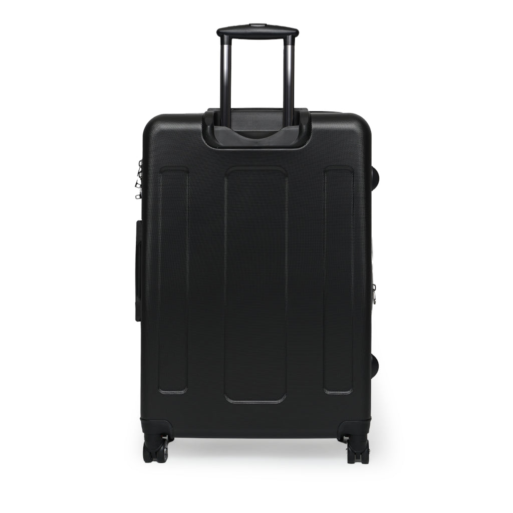 Drashti Navy Suitcase — Elegant Travel Carry-On with Pearl and Diamond Motif