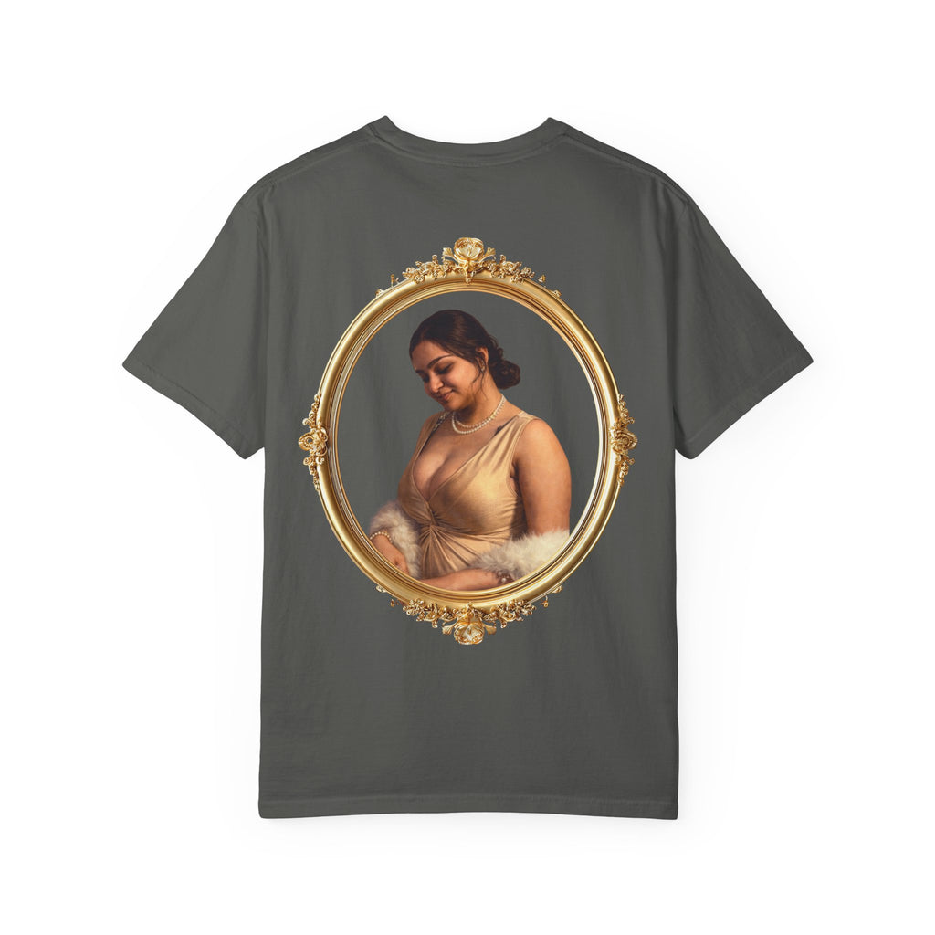 Portrait Graphic T-Shirt — Vintage Framed Lady Art Print