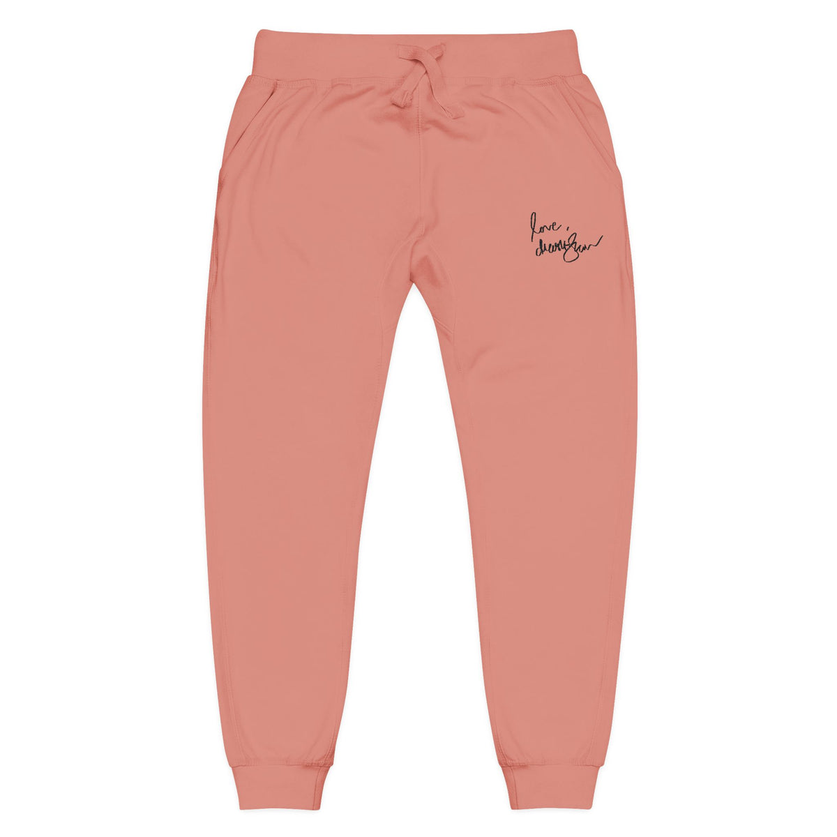 Drashti Embroidered Golden Lion Joggers — Cozy Fleece Sweatpants