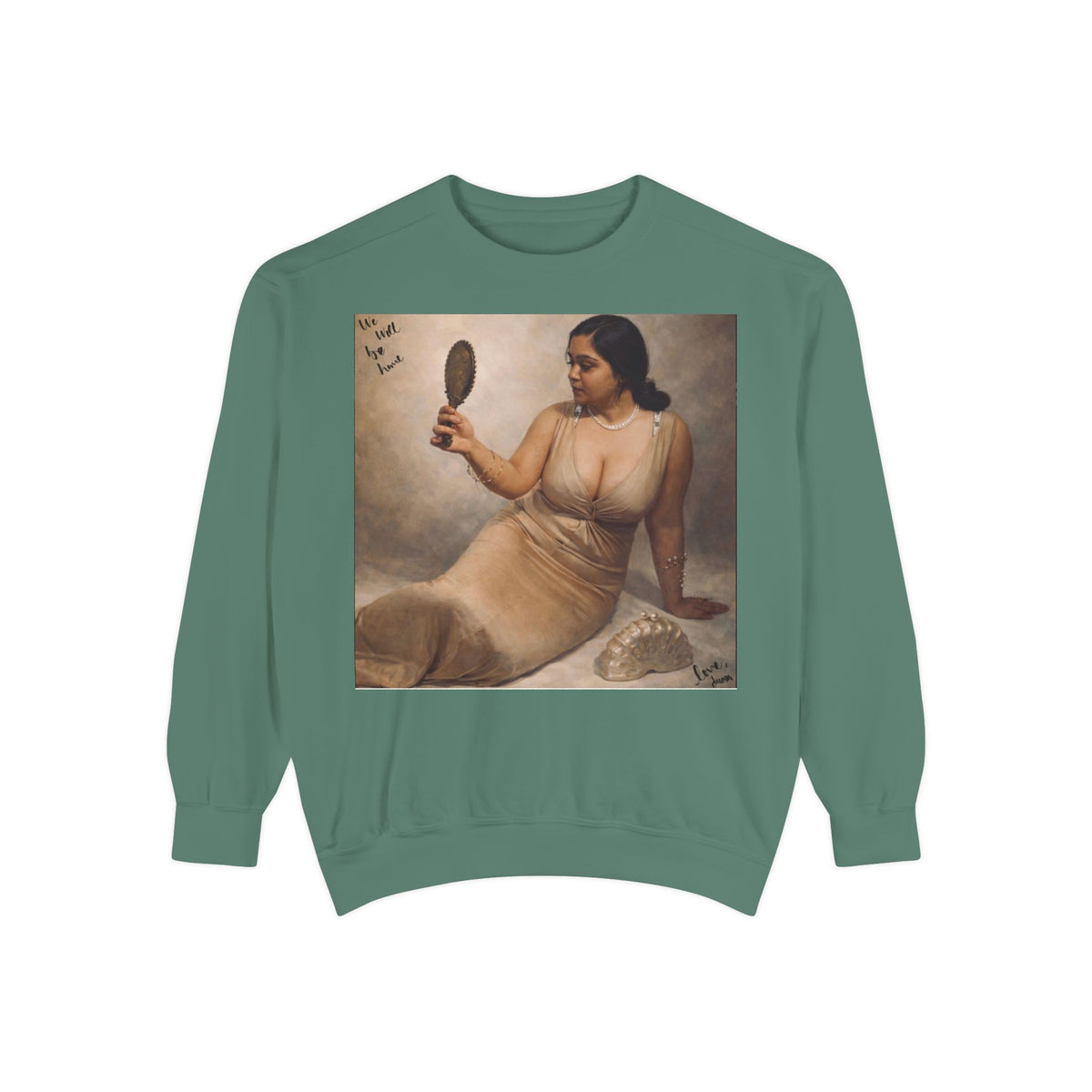 Drashti Sweatshirt — Vintage Muse Art Portrait Pullover