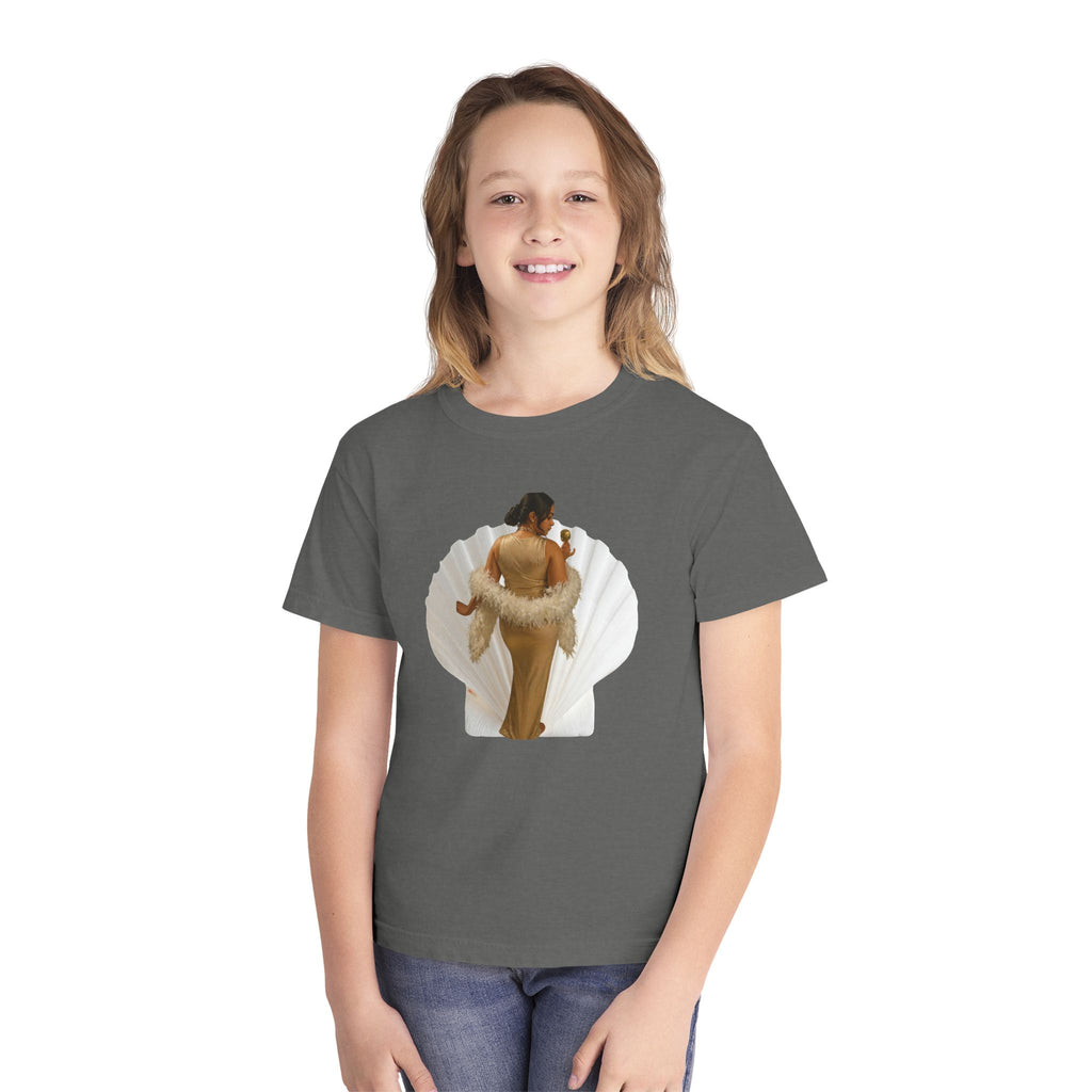 Youth Tee — Elegant Portrait Shell Graphic