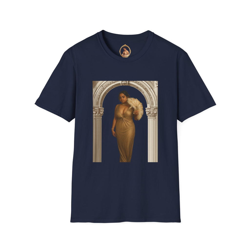 Vintage Arch Portrait T-Shirt — Elegant Woman Art Print