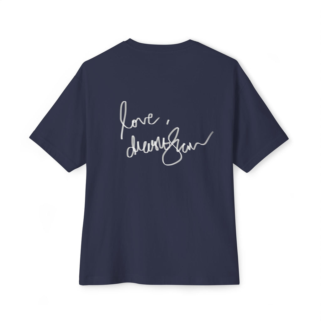 Vintage Portrait Tee — Woman with Fan Graphic Boxy T-Shirt