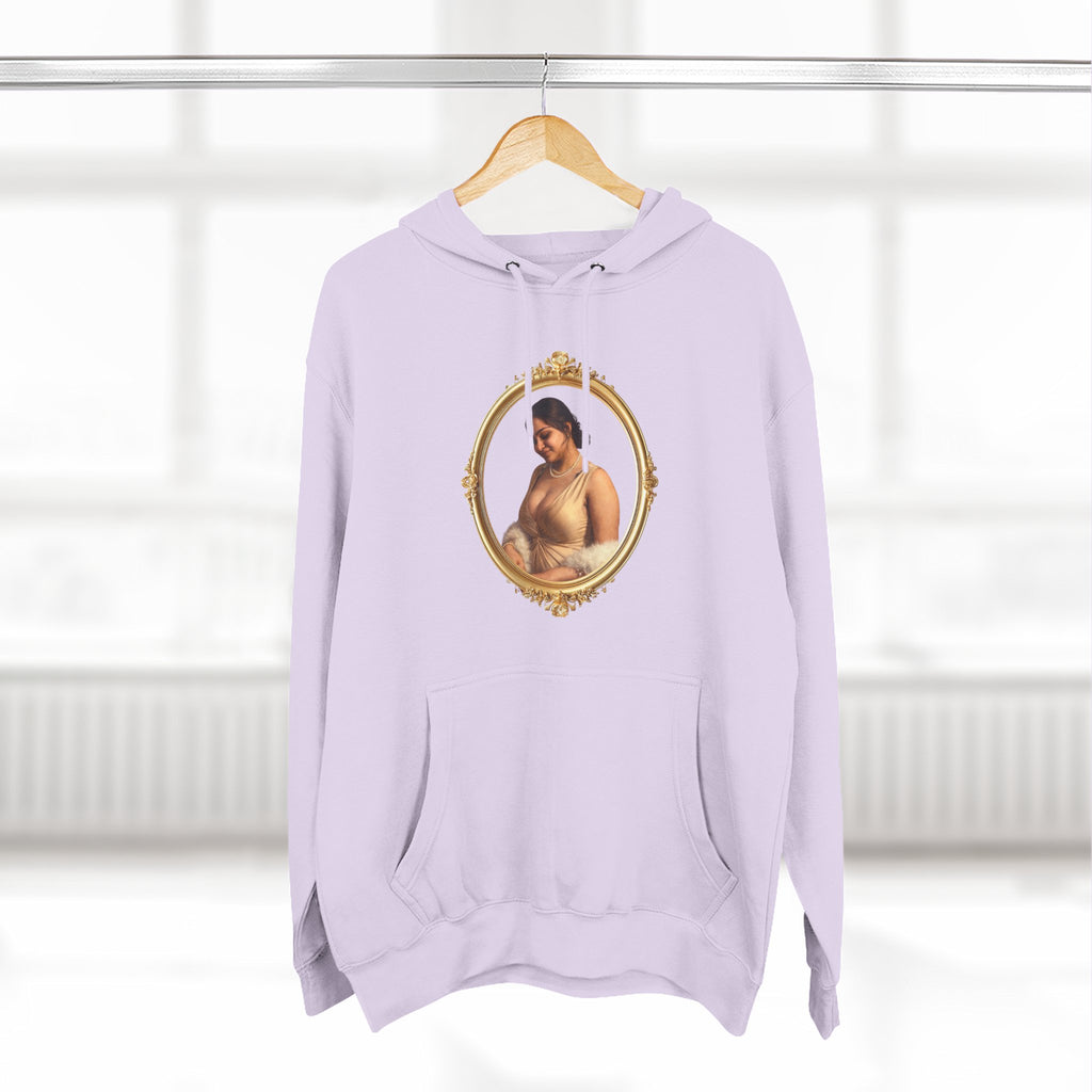 Portrait Hoodie — Vintage Frame Romantic Art Pullover