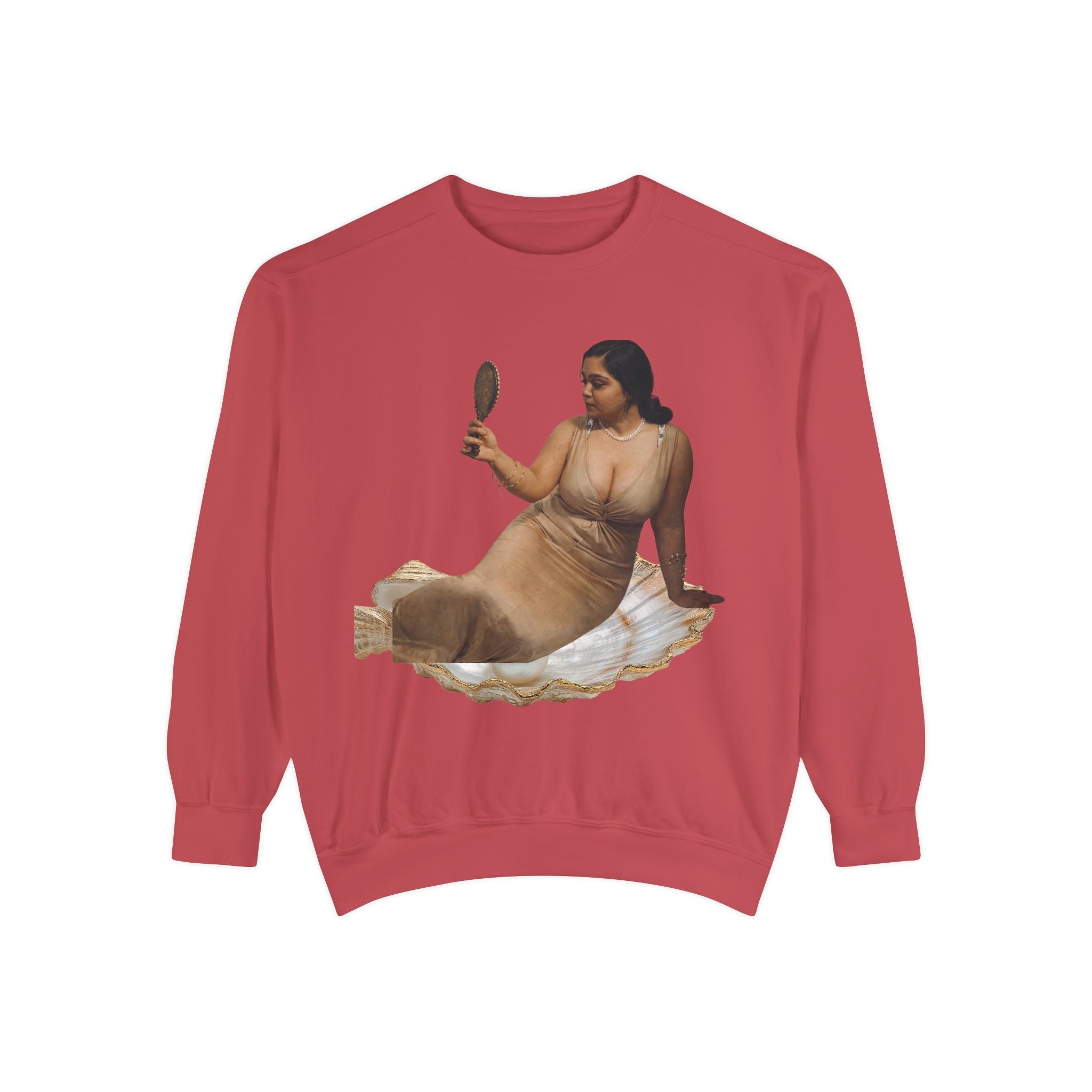 Reclining Muse Sweatshirt — 'We Will Be Home' Retro Art Graphic Crewneck