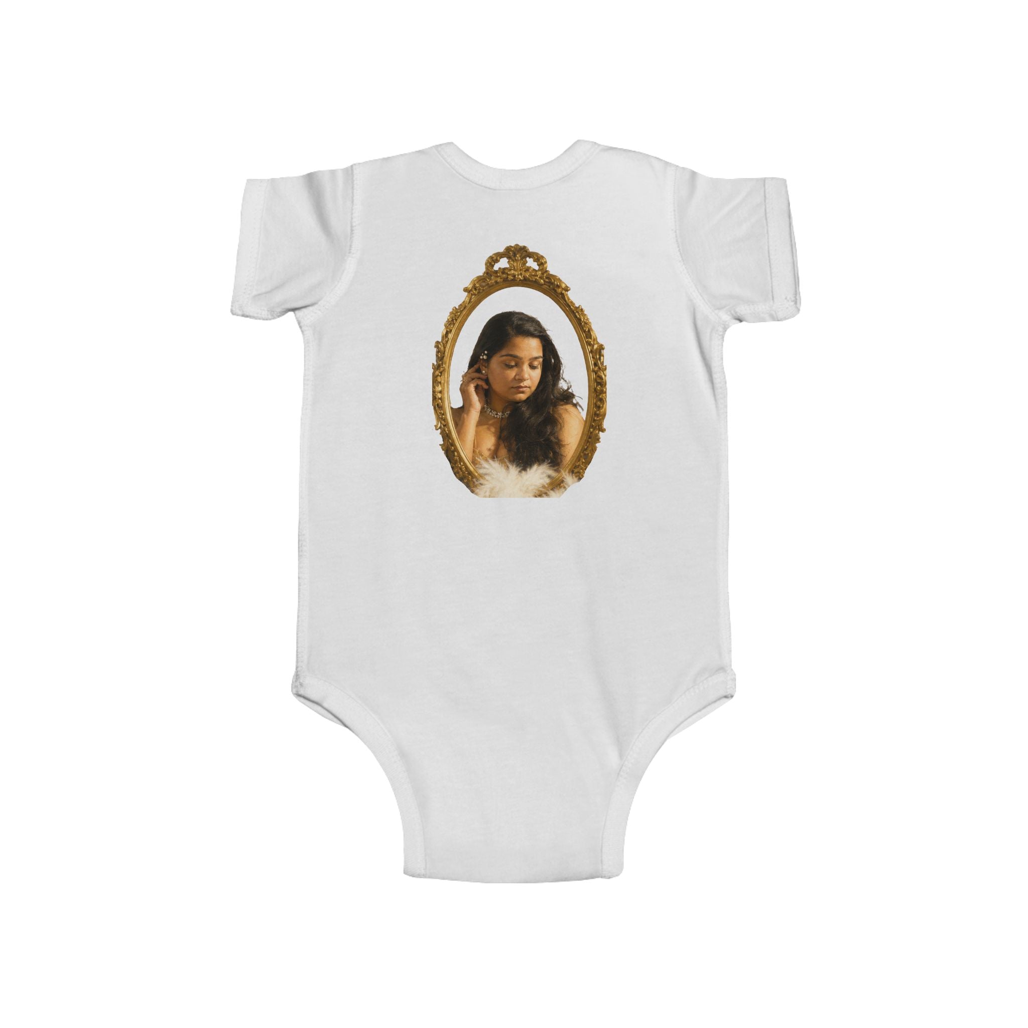 Infant Bodysuit with Vintage Gold Frame Portrait