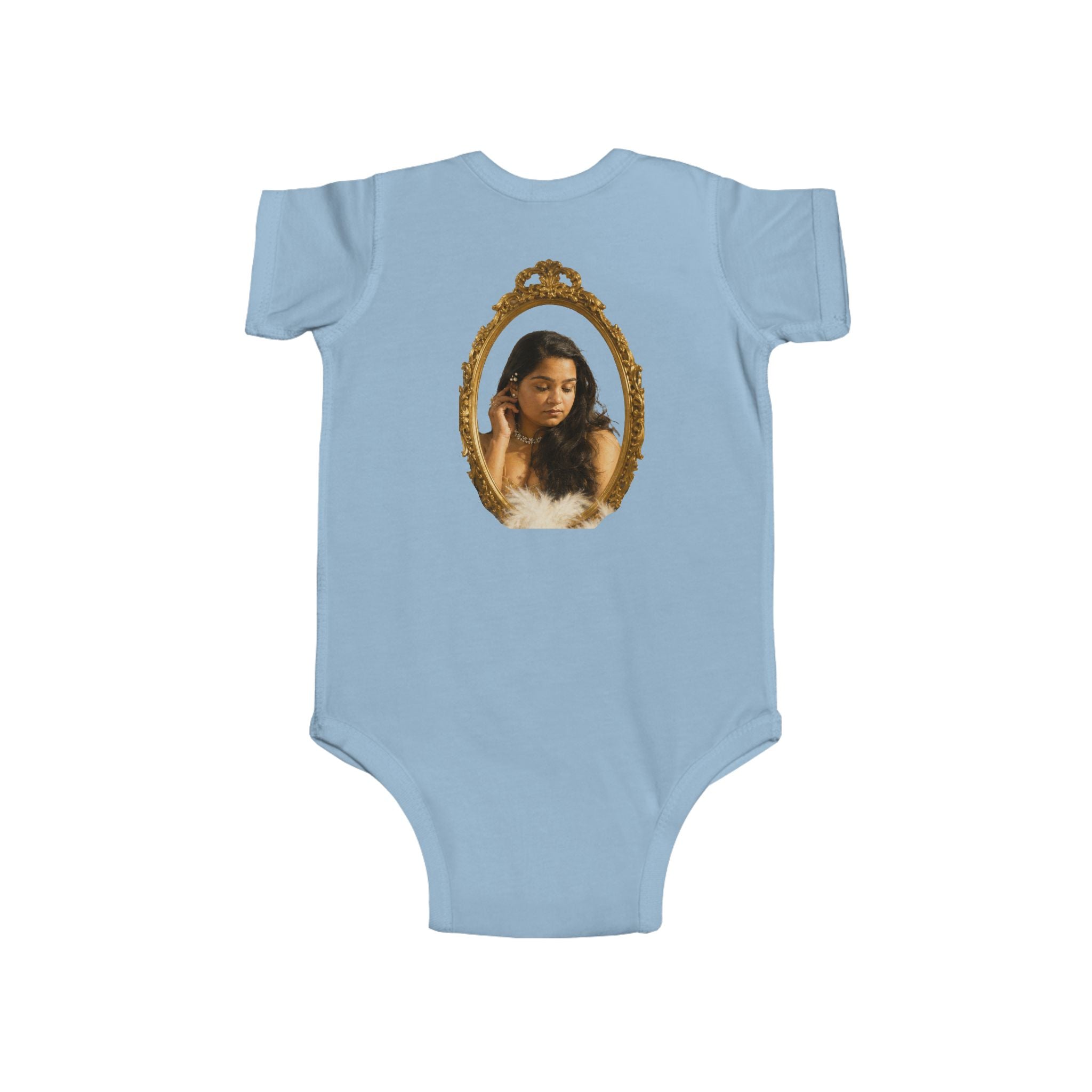 Infant Bodysuit with Vintage Gold Frame Portrait