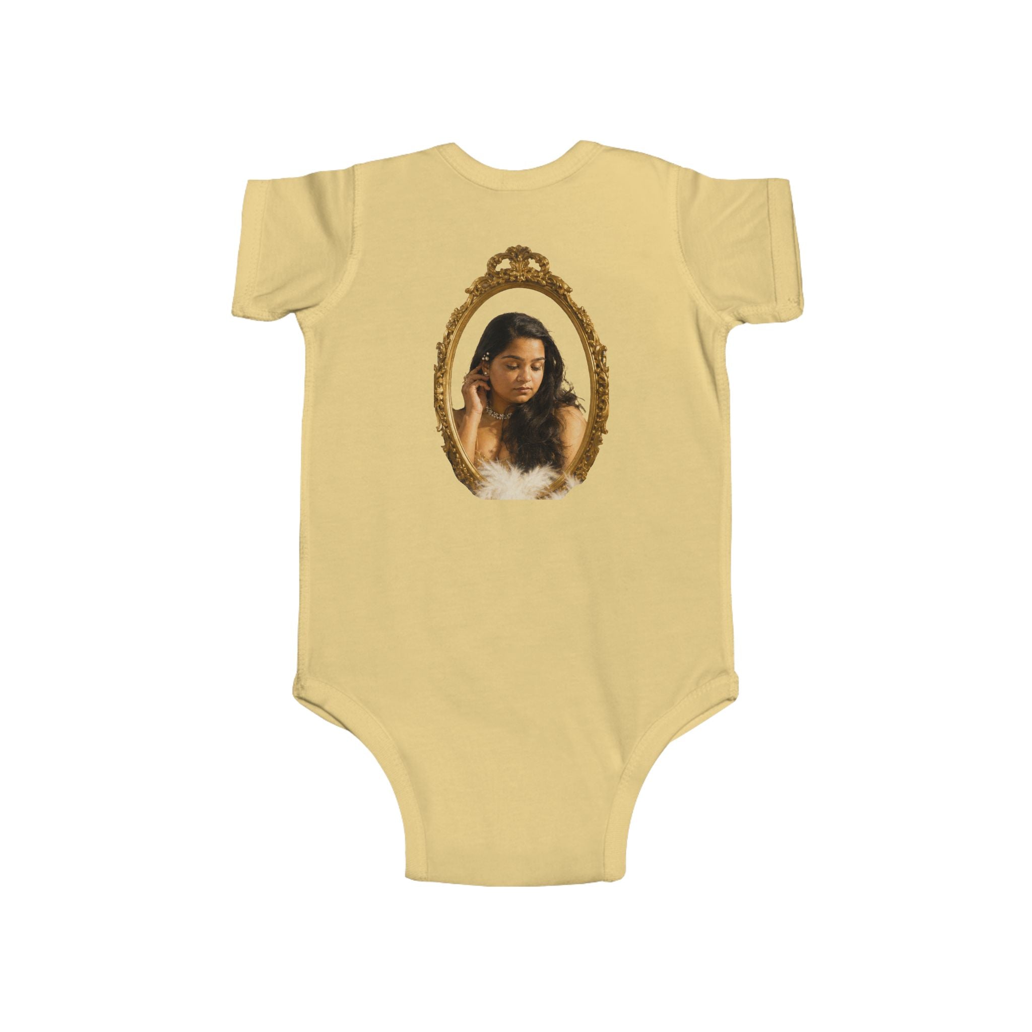 Infant Bodysuit with Vintage Gold Frame Portrait